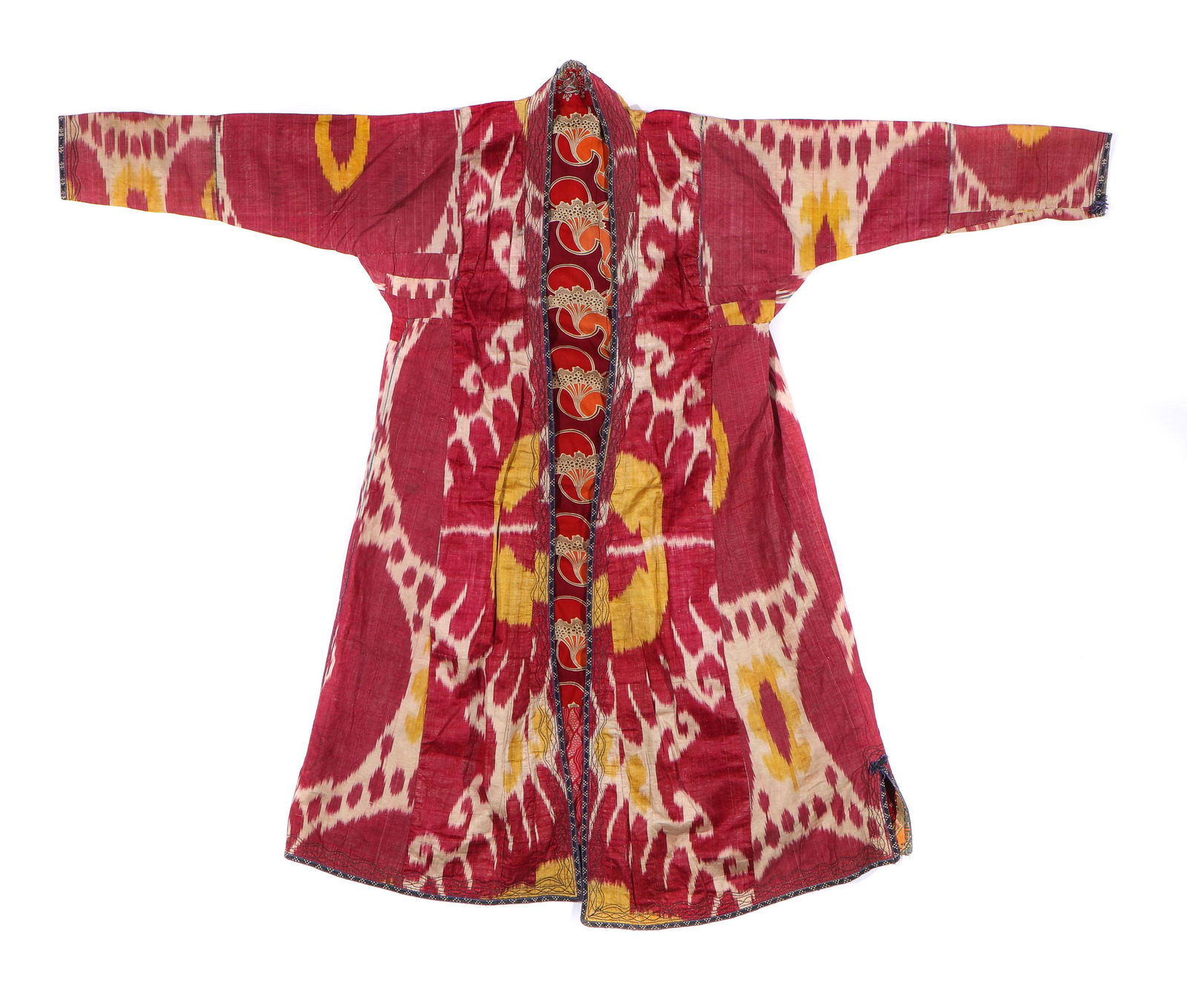 Antique Uzbek Silk Ikat Chapan Coat (1 of 10)