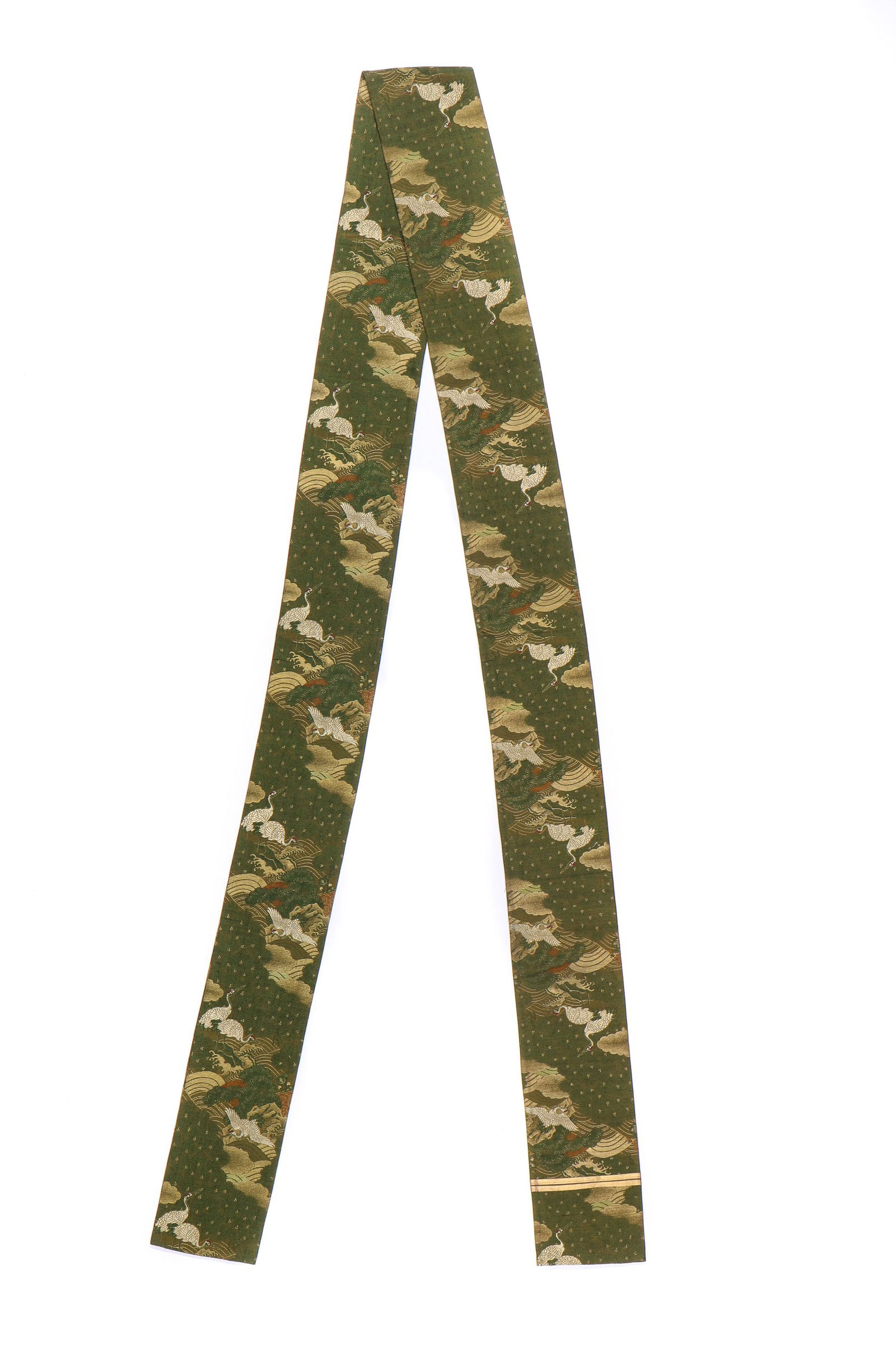 Beautiful Old Japanese Silk Obi with Crane Motif (1 of 5)