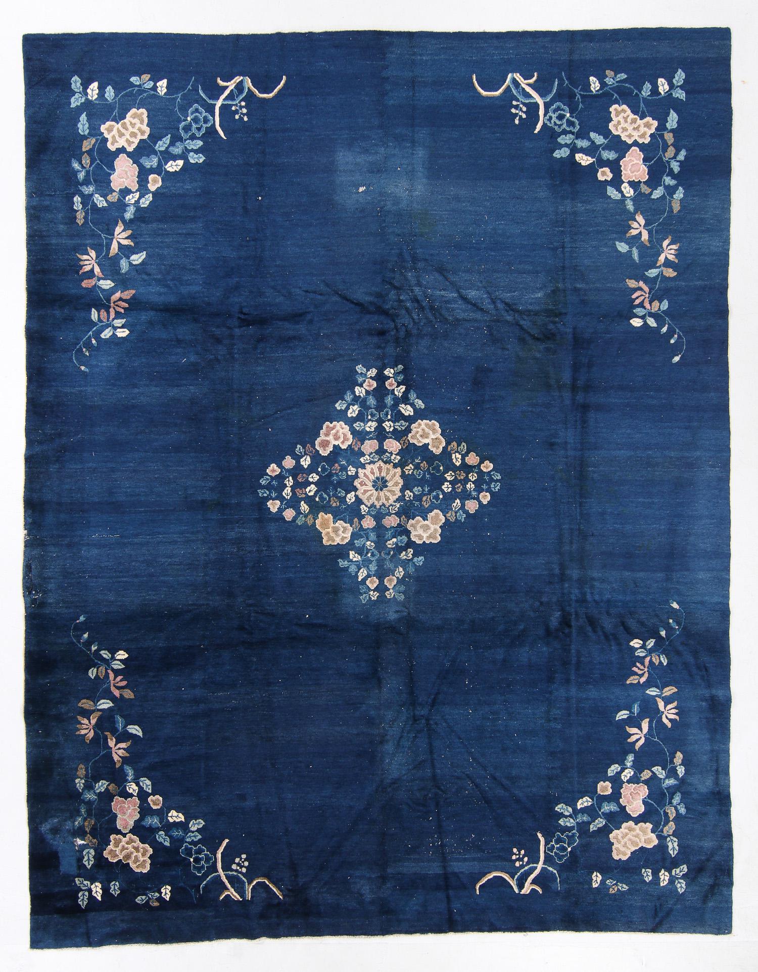Peking Rug, China, Circa 1900, 8'11'' x 11'6'': Peking Rug, China, Circa 1900, 8'11'' x 11'6'' (272 x 351 cm). Weight: 50 lbs. Material: wool pile, cotton warp, cotton weft. Note: There Are No Hidden or Confidential Reserves in this Auction; All Ac