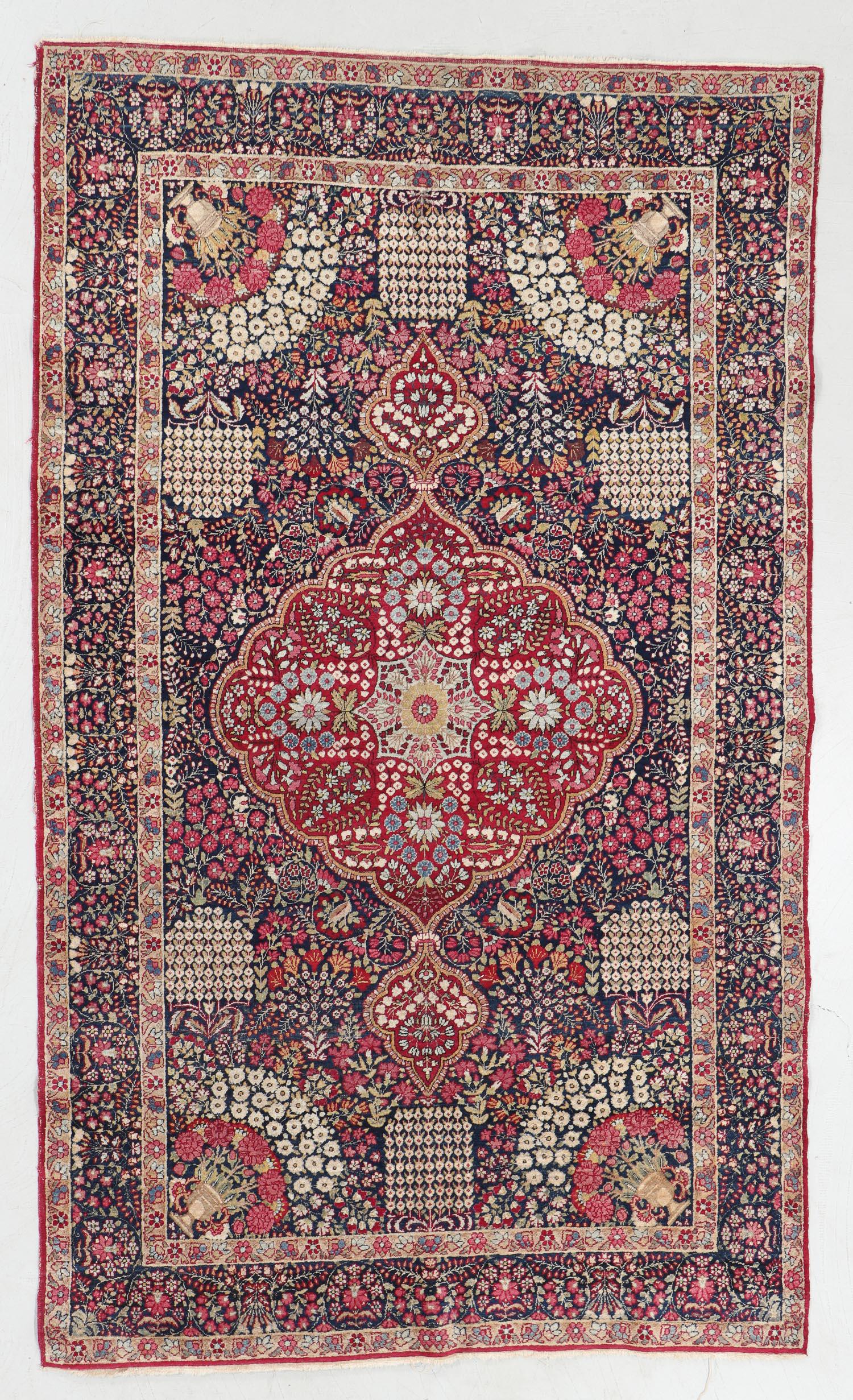 Lavar Kerman Rug, Persia, Late 19th C., 4'6'' x 7'6'' (1 of 5)