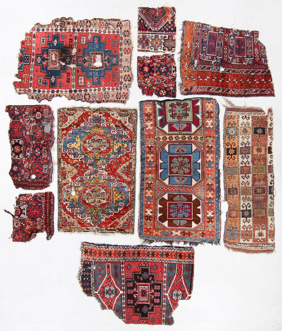 Study Group of Antique Anatolian Rugs/Fragments (10) (1 of 8)