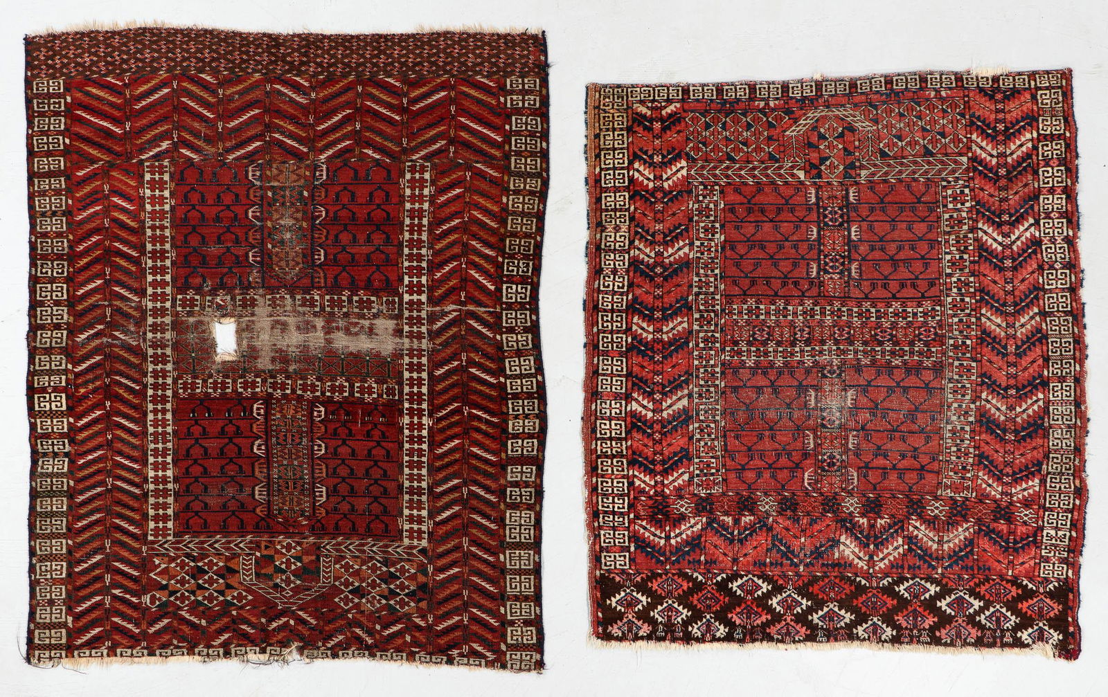 Two 19th C. Tekke Ensi Rugs, Turkmenistan (1 of 8)