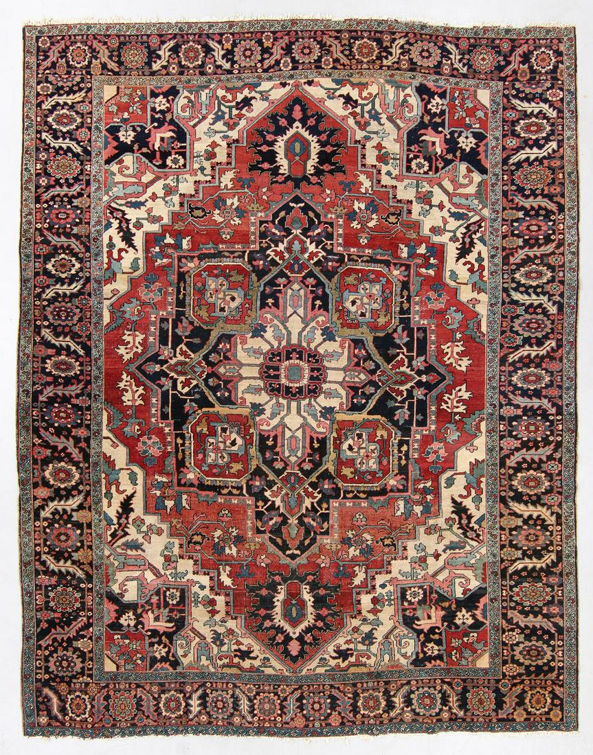 Heriz Rug, Persia, Late 19th C., 9'4'' x 12'1'' (1 of 5)