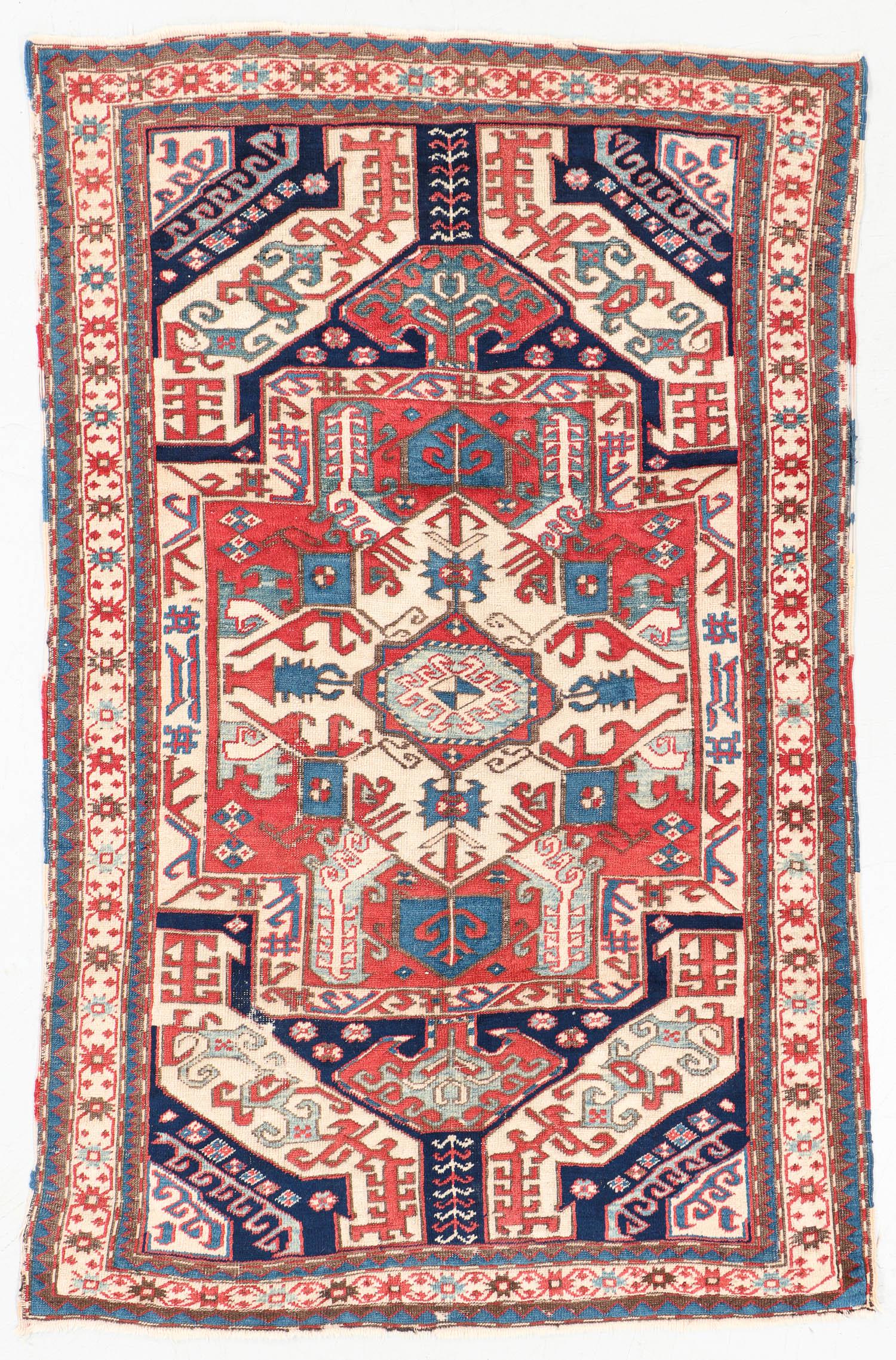 Kazak Rug, Caucasus, Circa 1900, 4'0'' x 6'3'' (1 of 5)