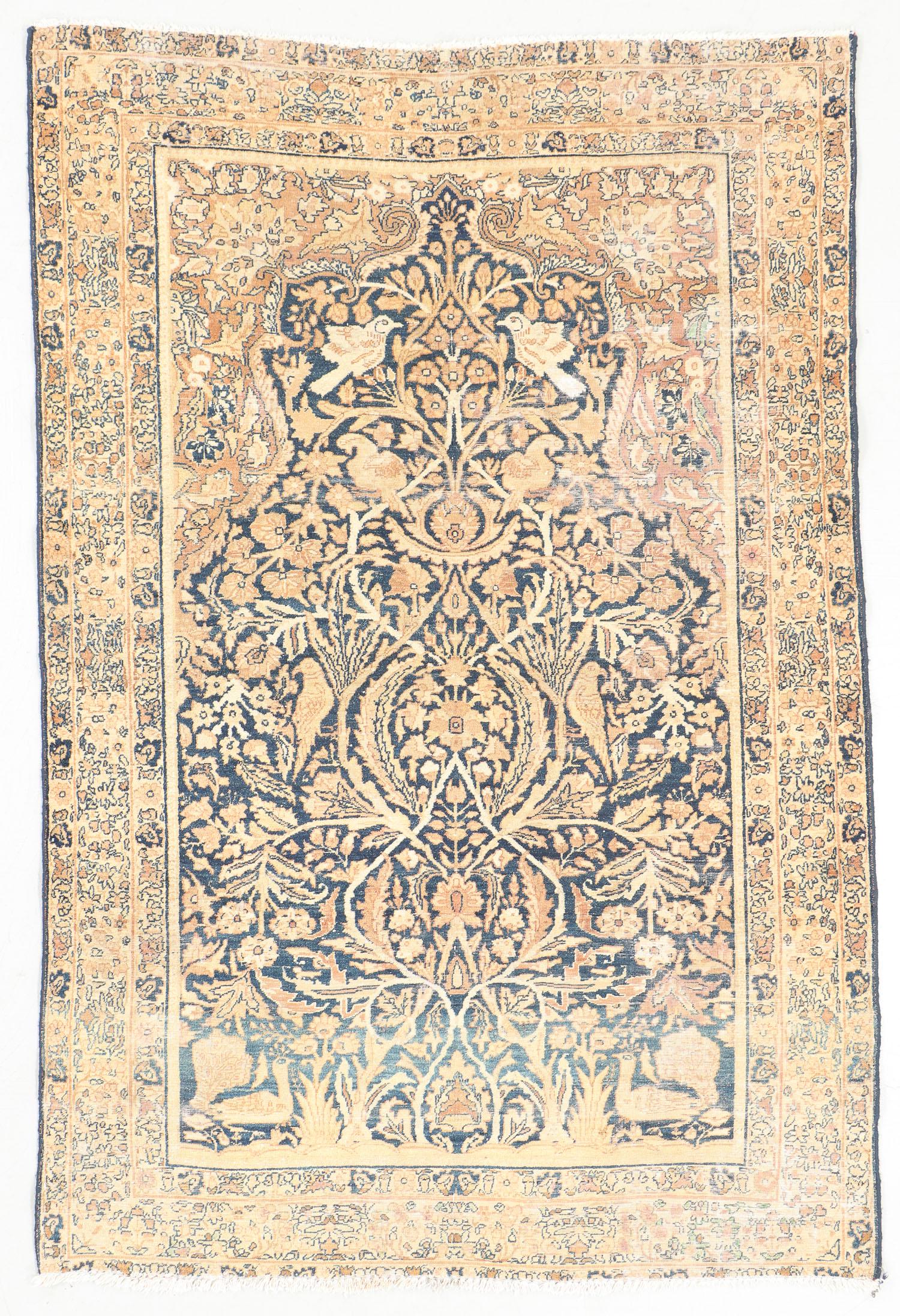 Lavar Kerman Prayer Rug, Persia, Circa 1900, 4'4'' x (1 of 6)