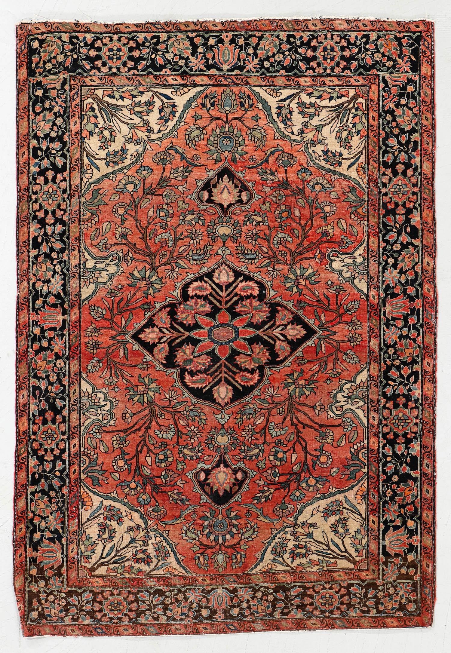 Sarouk Ferahan Rug, Persia, Circa 1900, 3'4'' x 4'10'' (1 of 5)