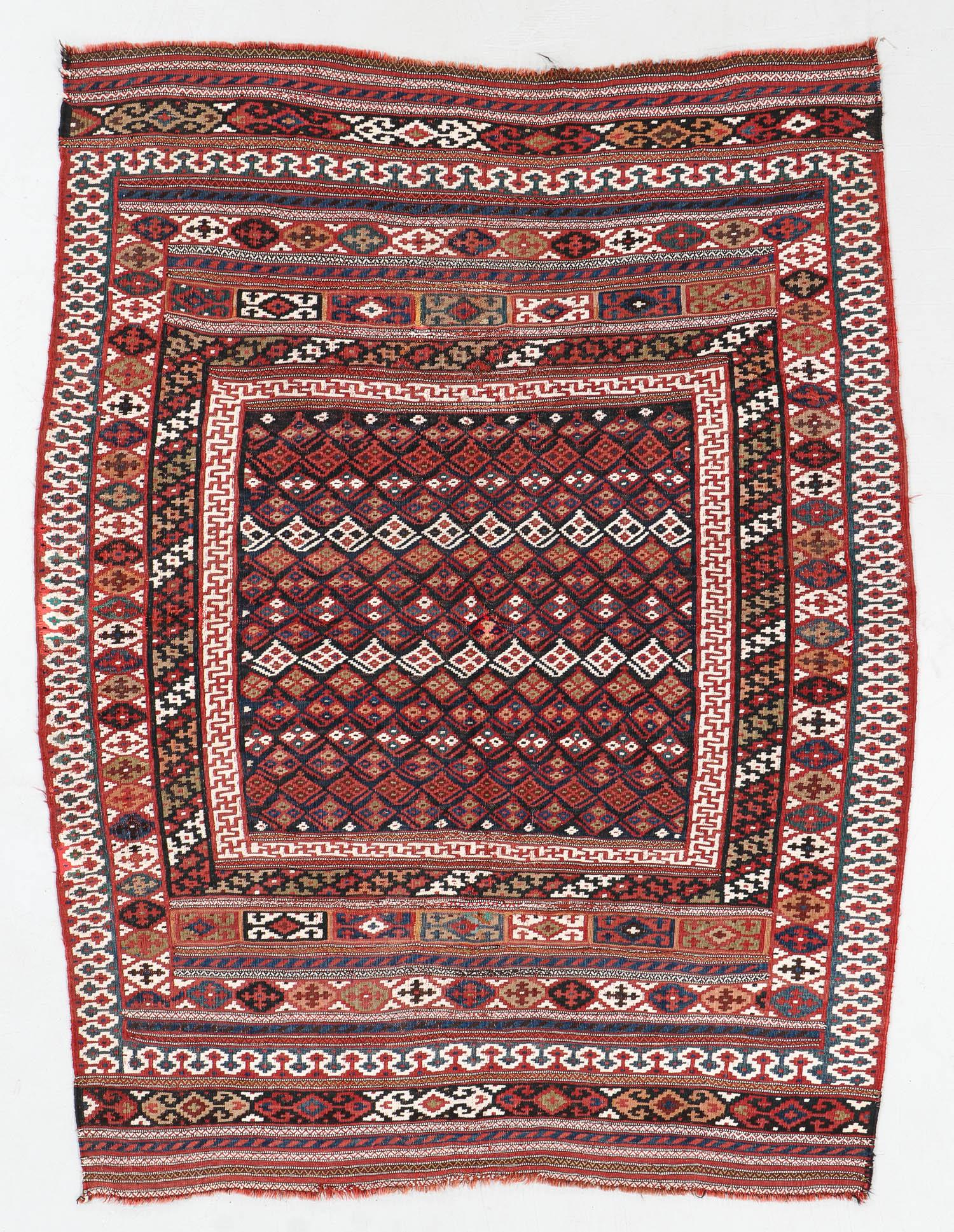 West Persian Kilim, Early 20th C., 5'2'' x 6'8'' (1 of 5)