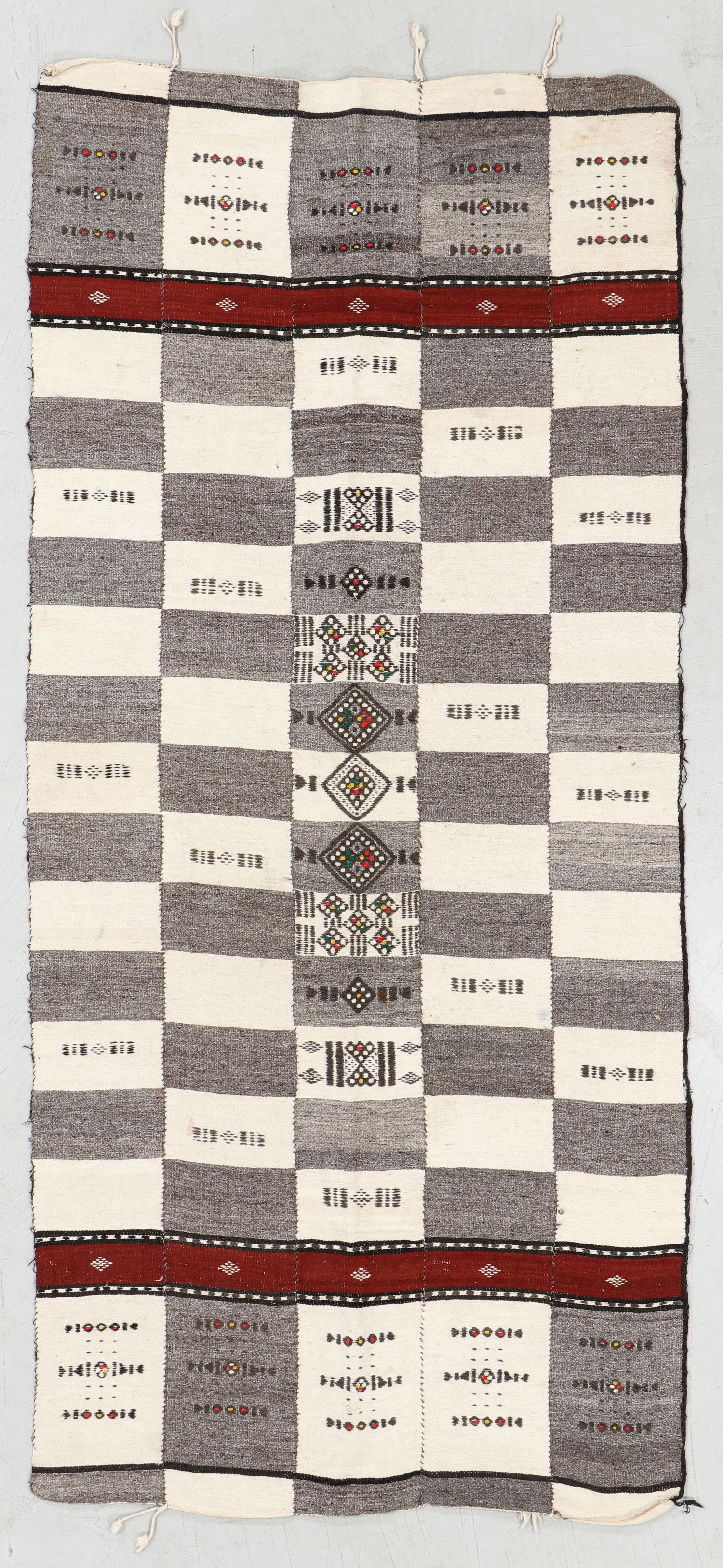 Nomadic Fulani Kilim, West Africa, Early 20th C., 3'7'' (1 of 4)