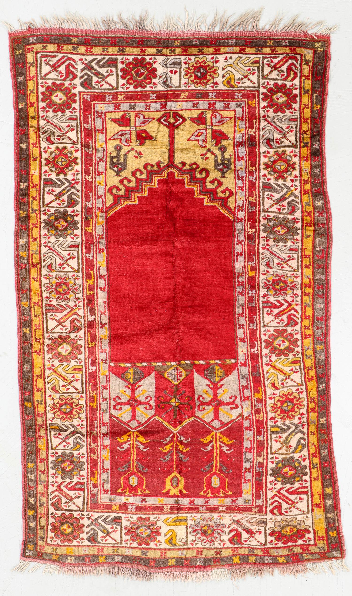 Konya Prayer Rug, Turkey, Circa 1920, 3'8'' x 6'1'' (1 of 6)