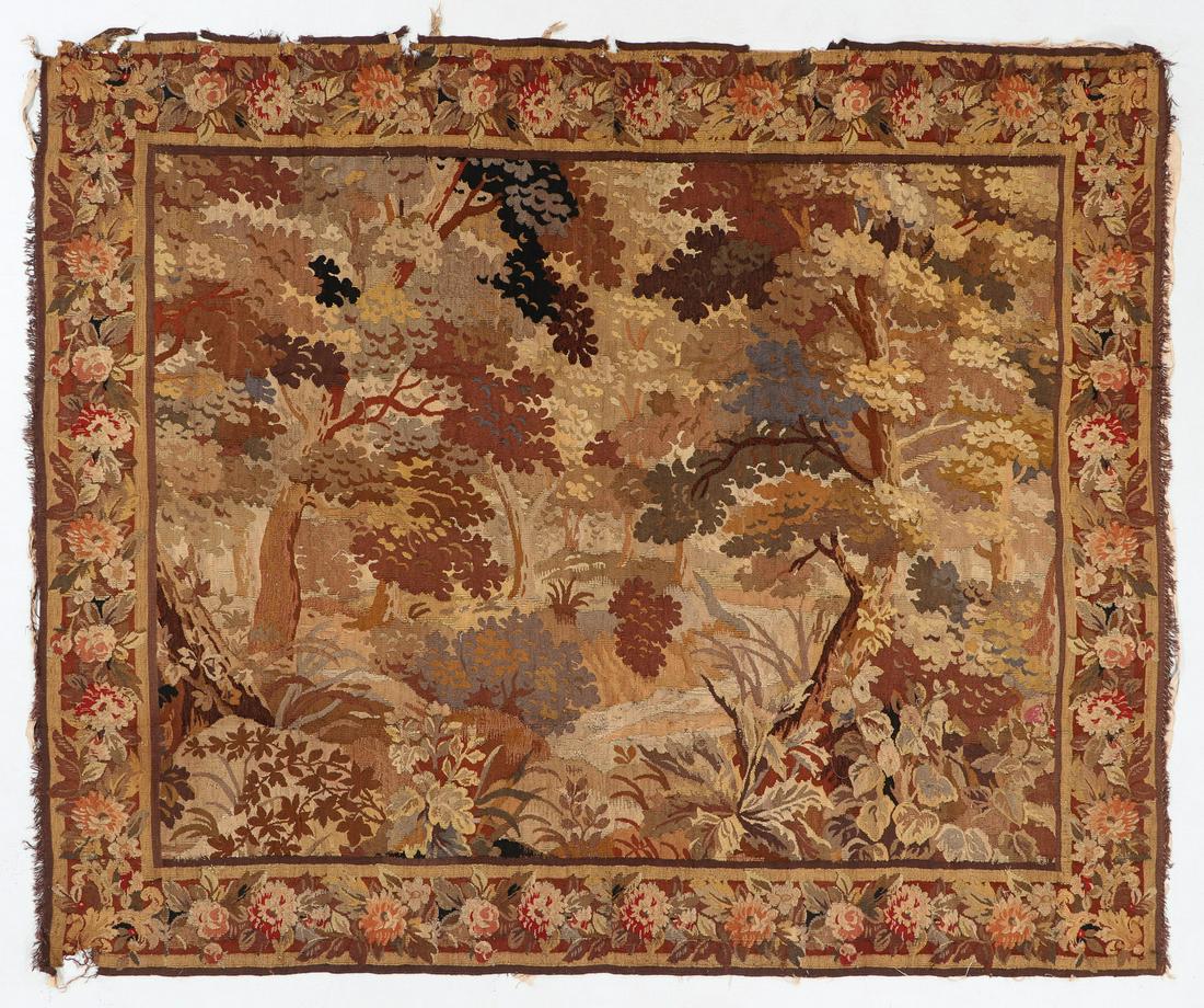 Antique Continental Wool Tapestry (1 of 4)