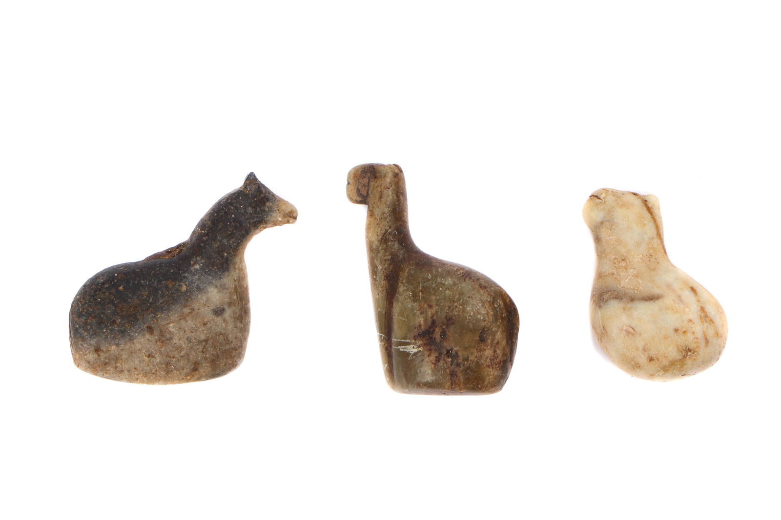 3 Inca Small Hard Stone Llama Figures (1 of 9)