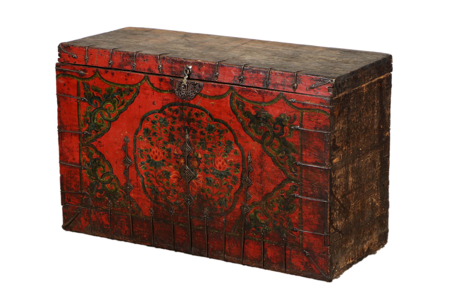 19th C. Tibetan Painted Chest (1 of 6)