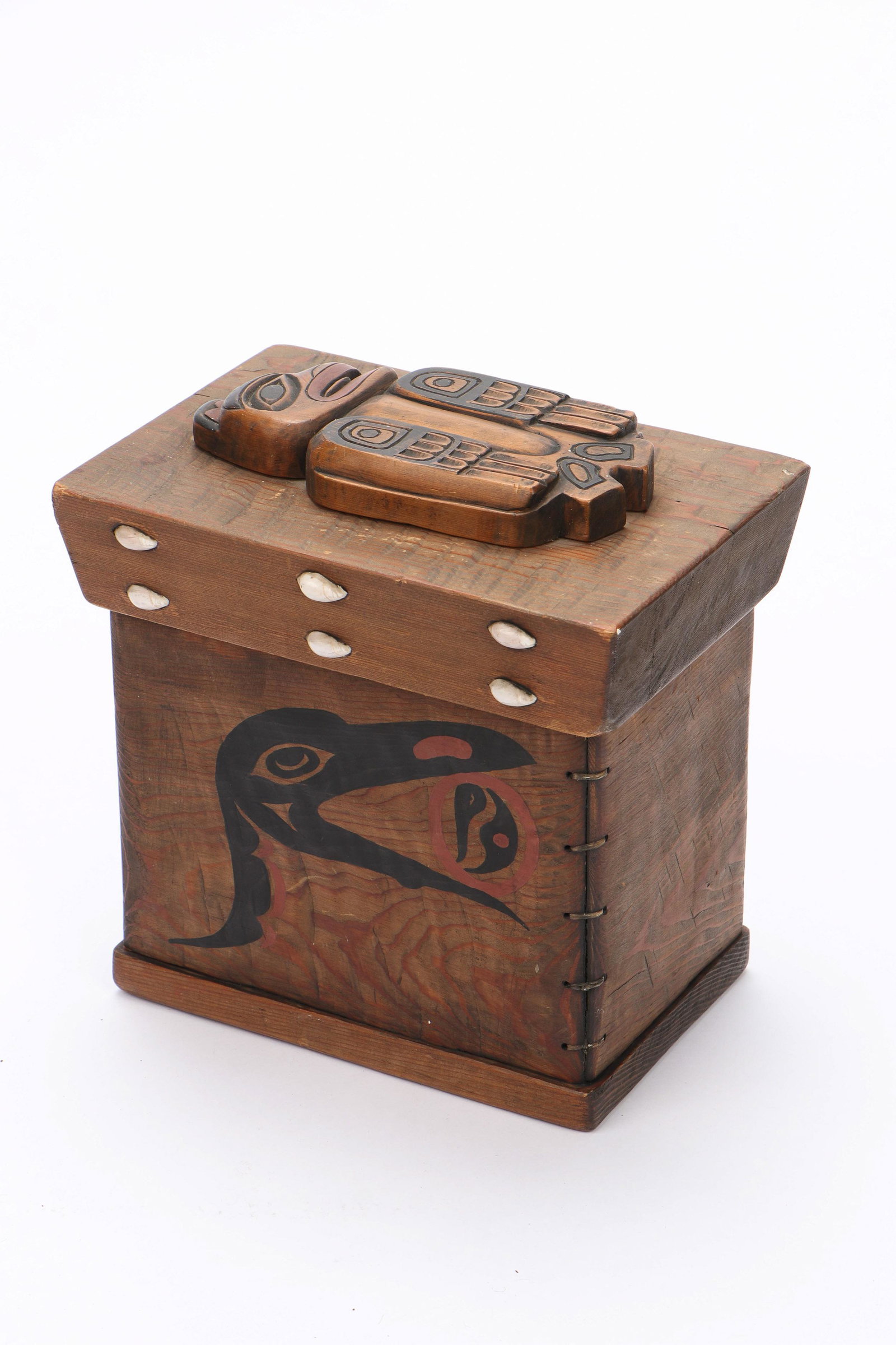 Pacific Northwest Coast Carved Wood Box (1 of 9)