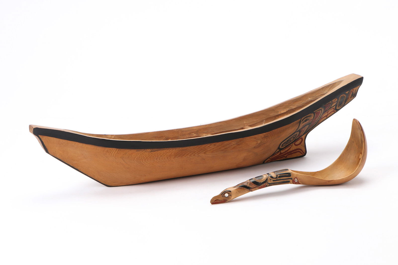 Native American Haida Boat Canoe and Ladle (1 of 8)