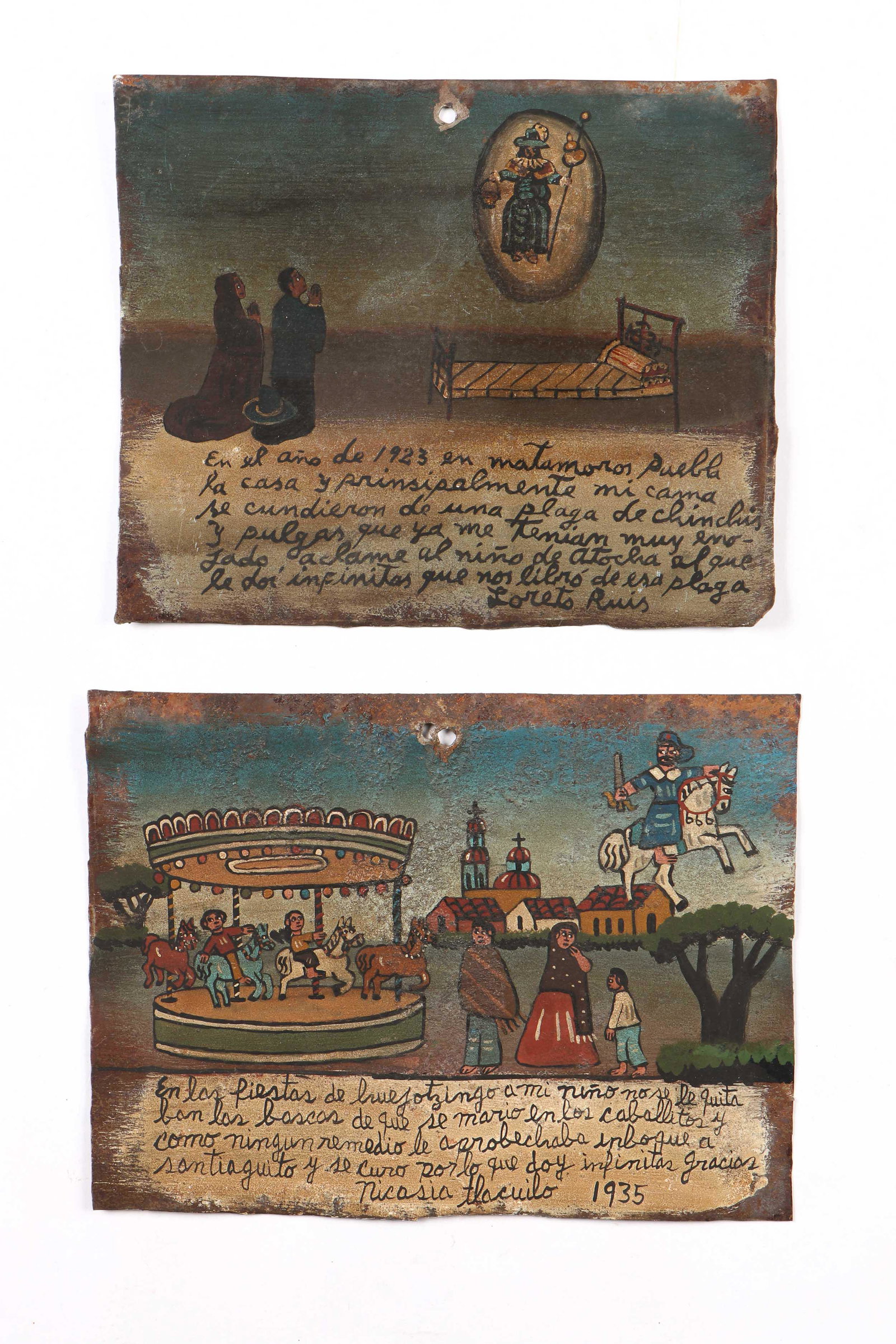 Two Mexican Retablos, 20th Century (1 of 4)
