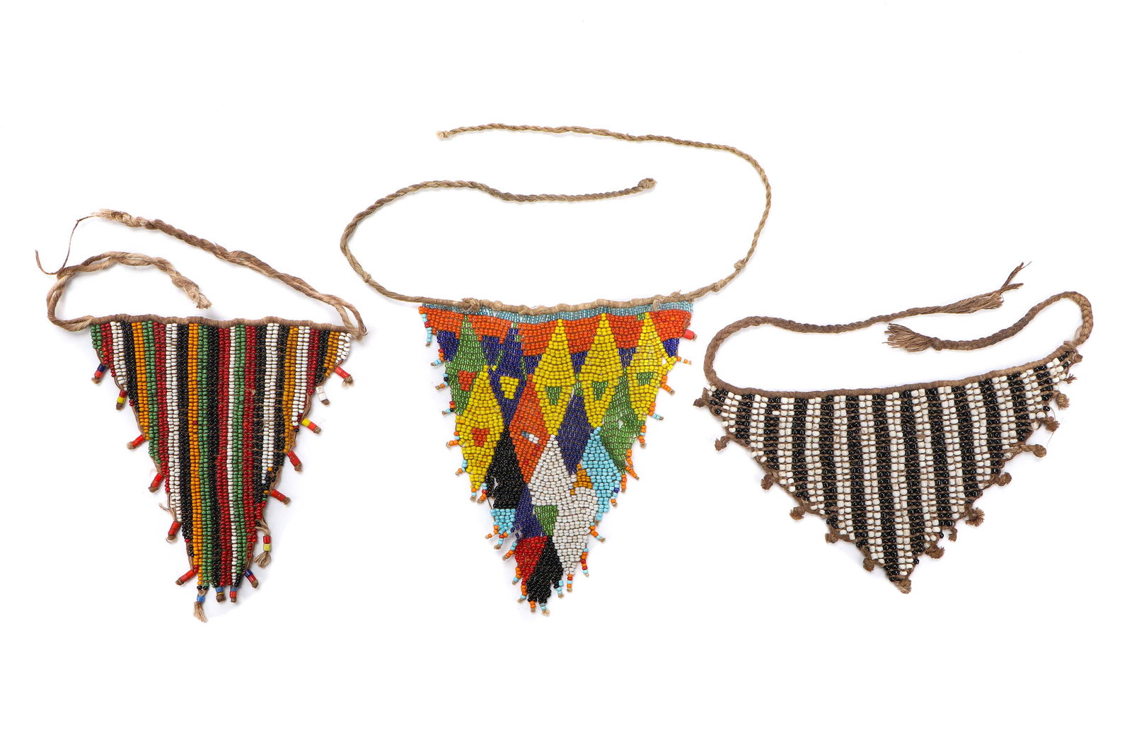 3 Old Kirdi Beaded Cache-Sex Aprons, Cameroon (1 of 8)