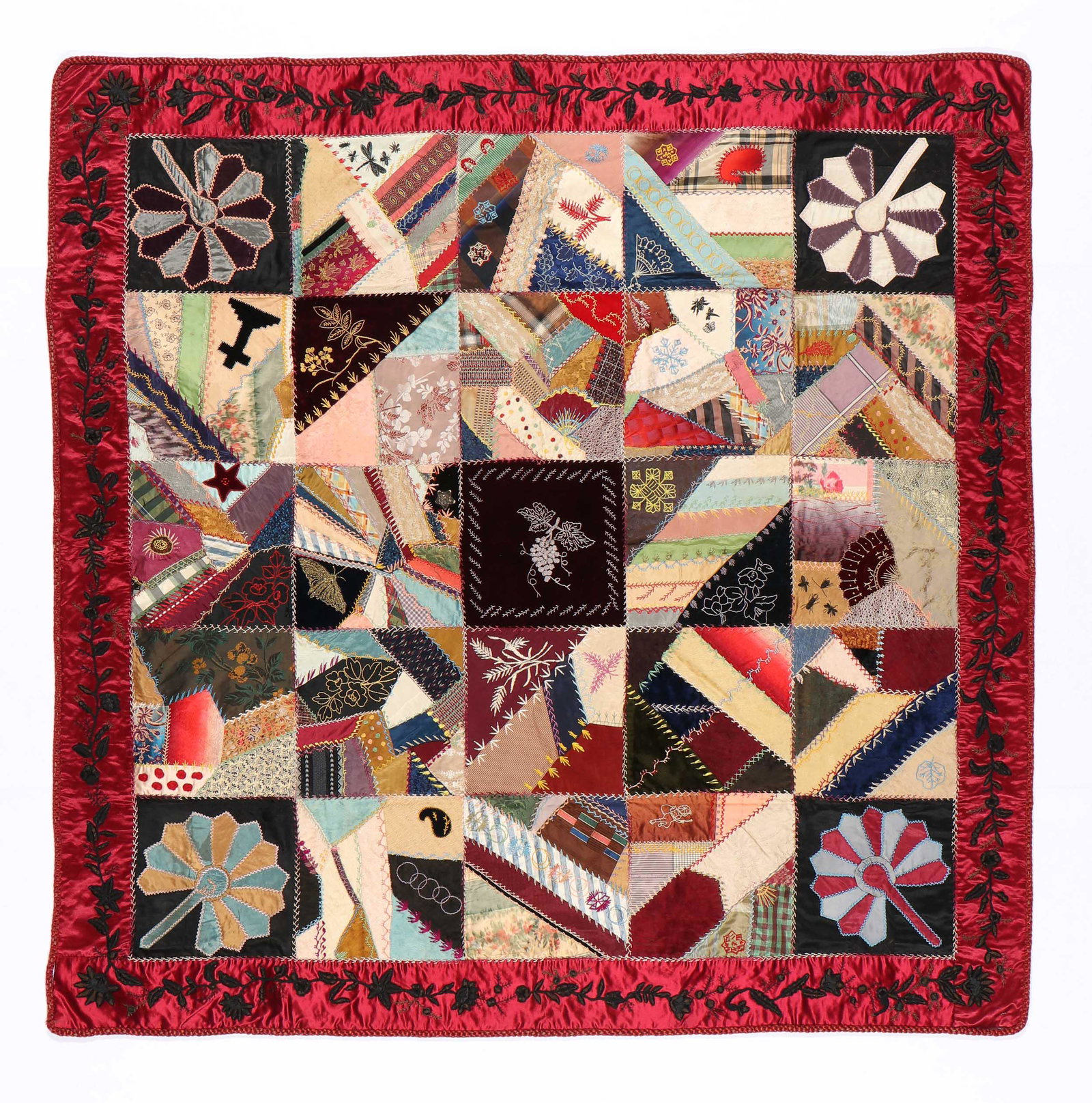 Antique Crazy Quilt, 19th Century (1 of 10)
