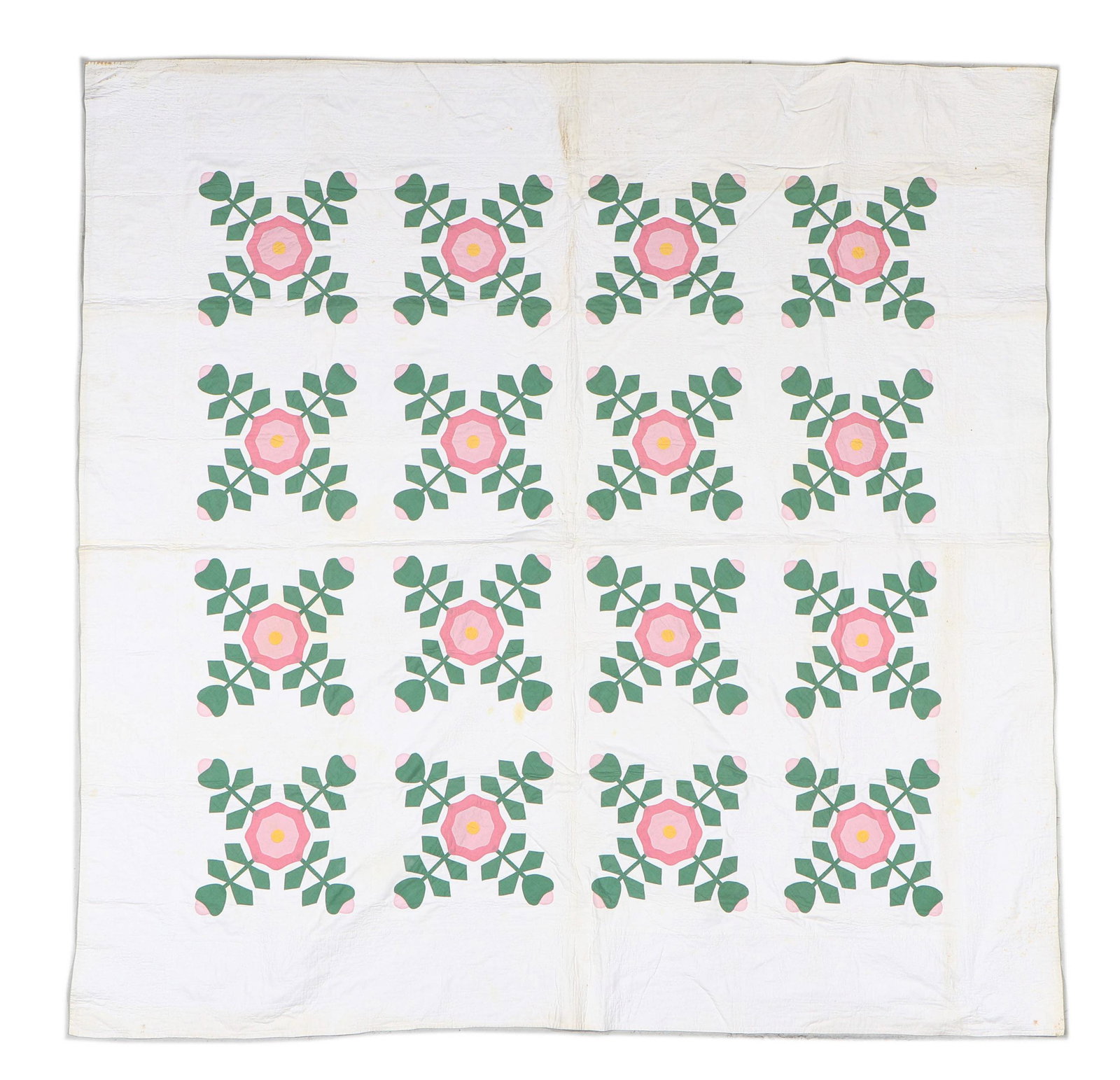 Rose of Sharon Quilt, c. 1940's (1 of 10)