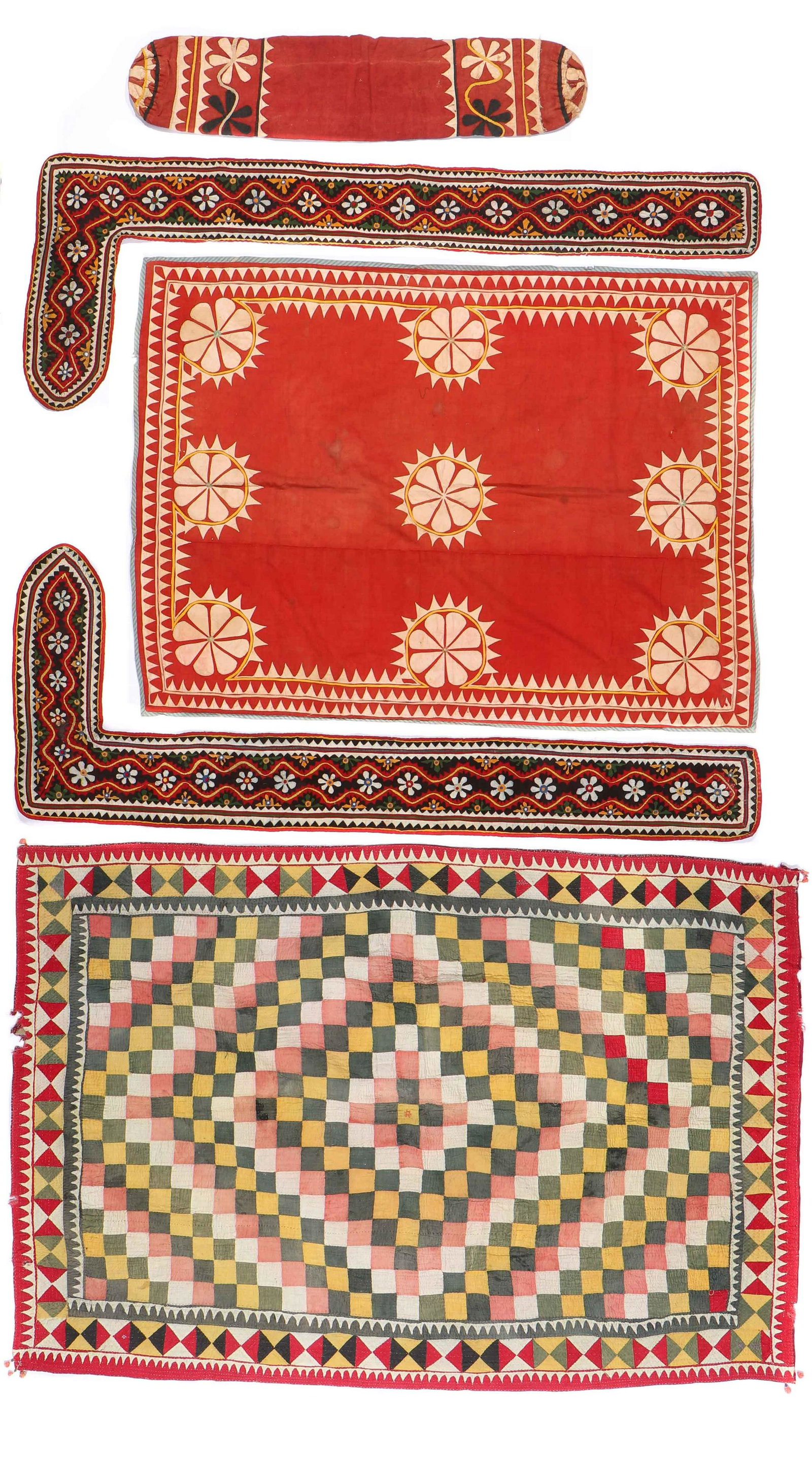 Group of 4 Indian Textiles (1 of 10)