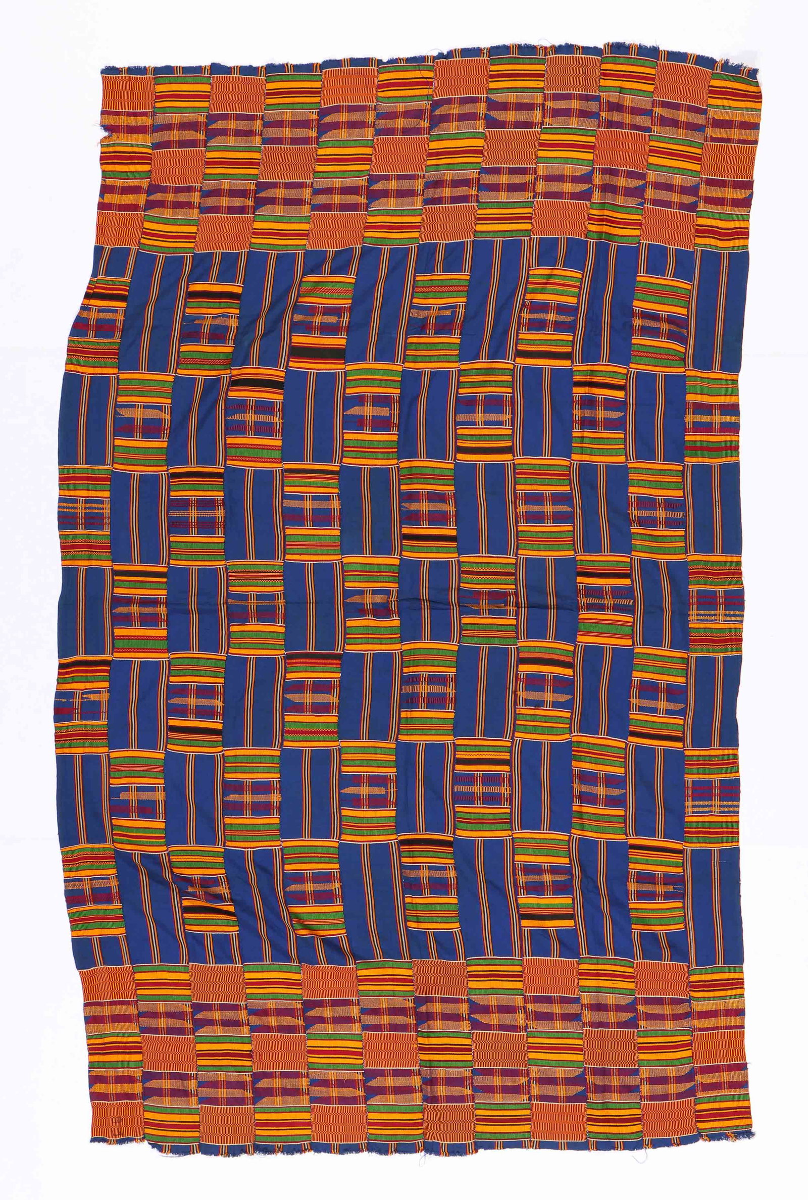 African Ashanti Kente Cloth, Ghana, 20th c: African Ashanti Kente Cloth, Ghana, 20th c. Size: 68'' x 40'' (173 x 102 cm). Note: There Are No Hidden or Confidential Reserves in this Auction; All Acceptable Bidding Commences at the Online Start P