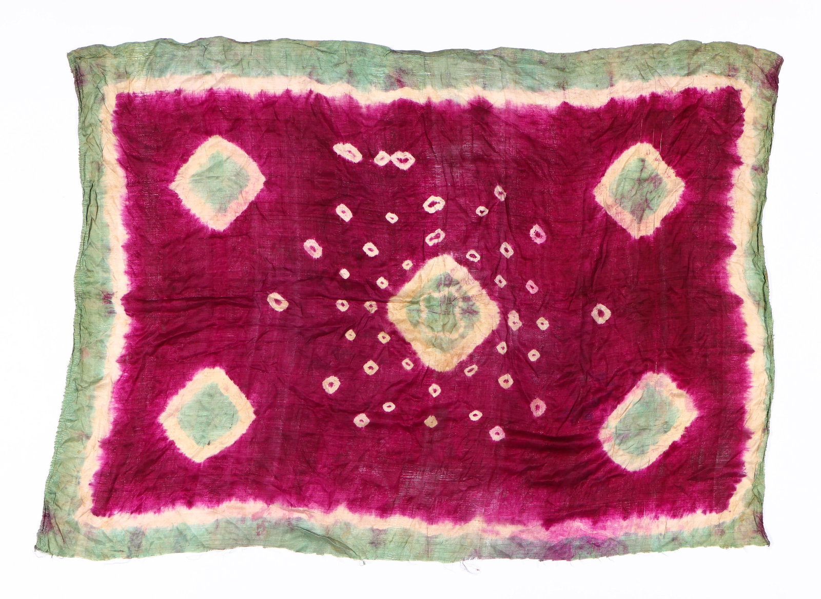 Vintage Uzbek Tie-Dyed Silk Textile (1 of 9)