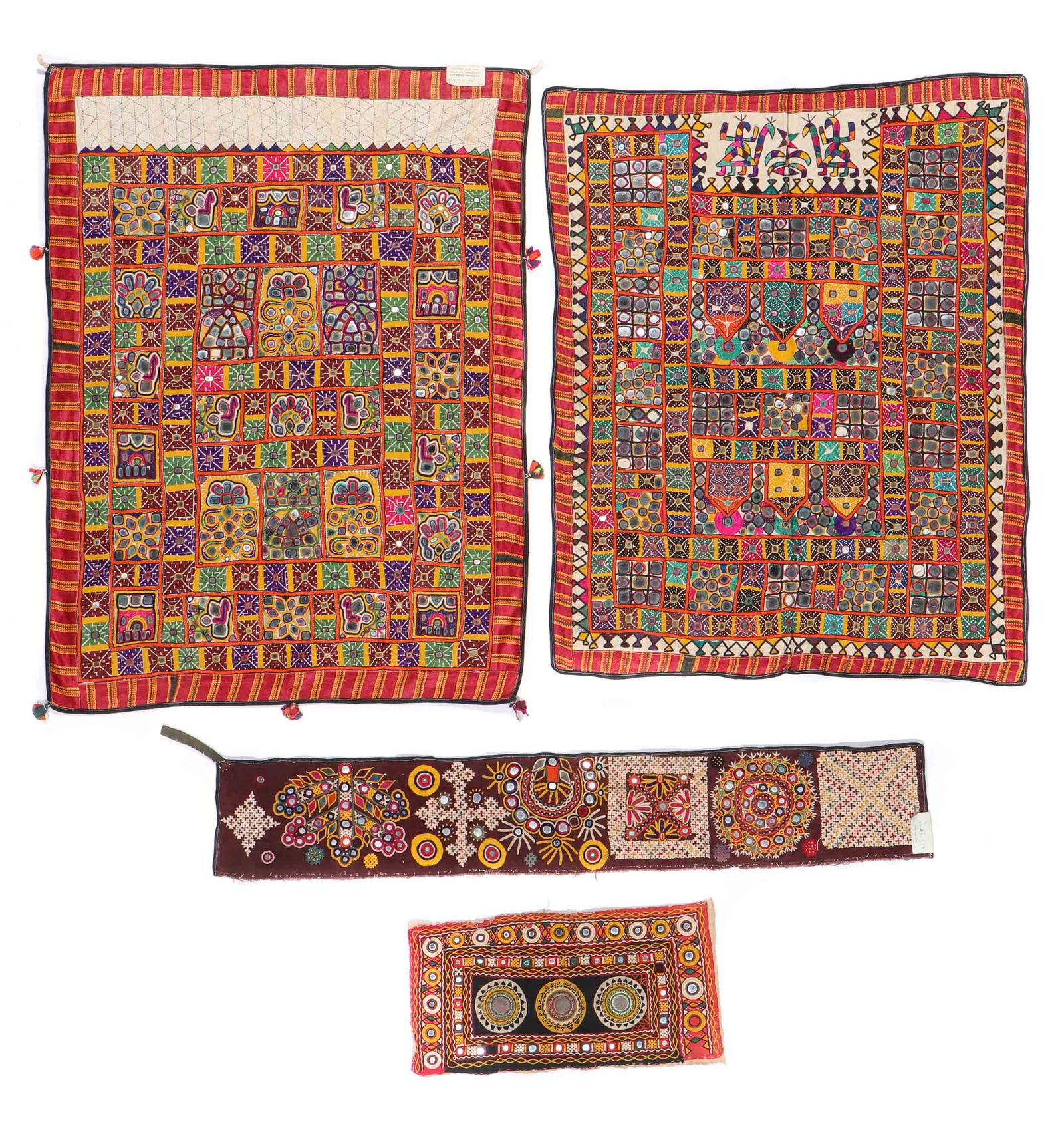 4 Kutch Embroidered Textiles with Mirrorwork, India (1 of 10)