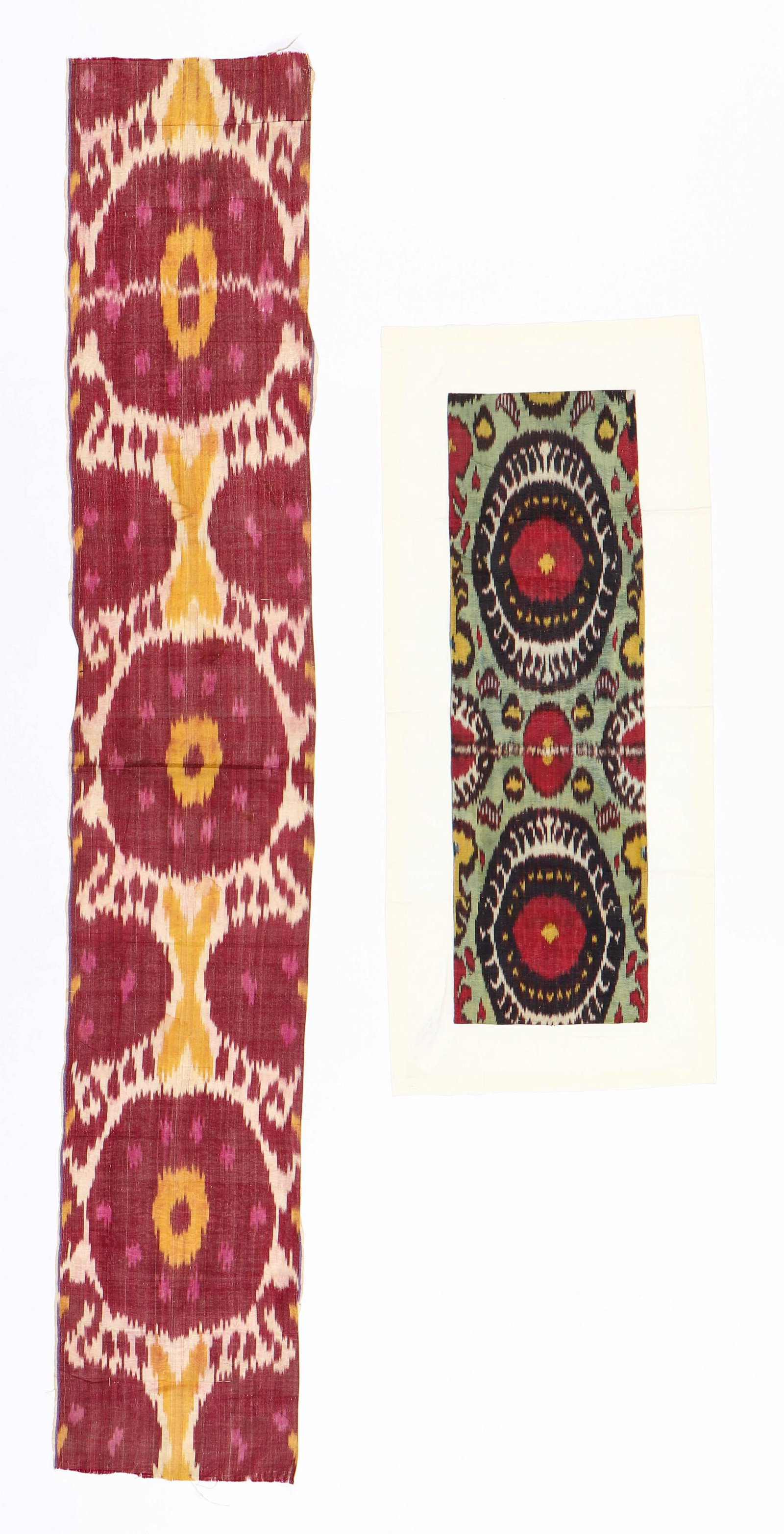 Two Antique Uzbek Silk Ikat Textiles (1 of 9)