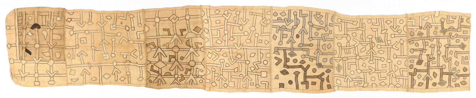 Fine African Kuba Cloth: 186'' x 36'' (1 of 10)