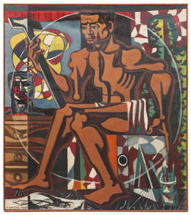 Jack Gerber (American, b. 1927): Jack Gerber (American, b. 1927) Untitled, 1962, oil painting on canvas, signed and dated. Framed. Size: 45'' x 40'', 114 x 102 cm (stretcher); 45.75'' x 40.75'', 116 x 104 cm (frame).