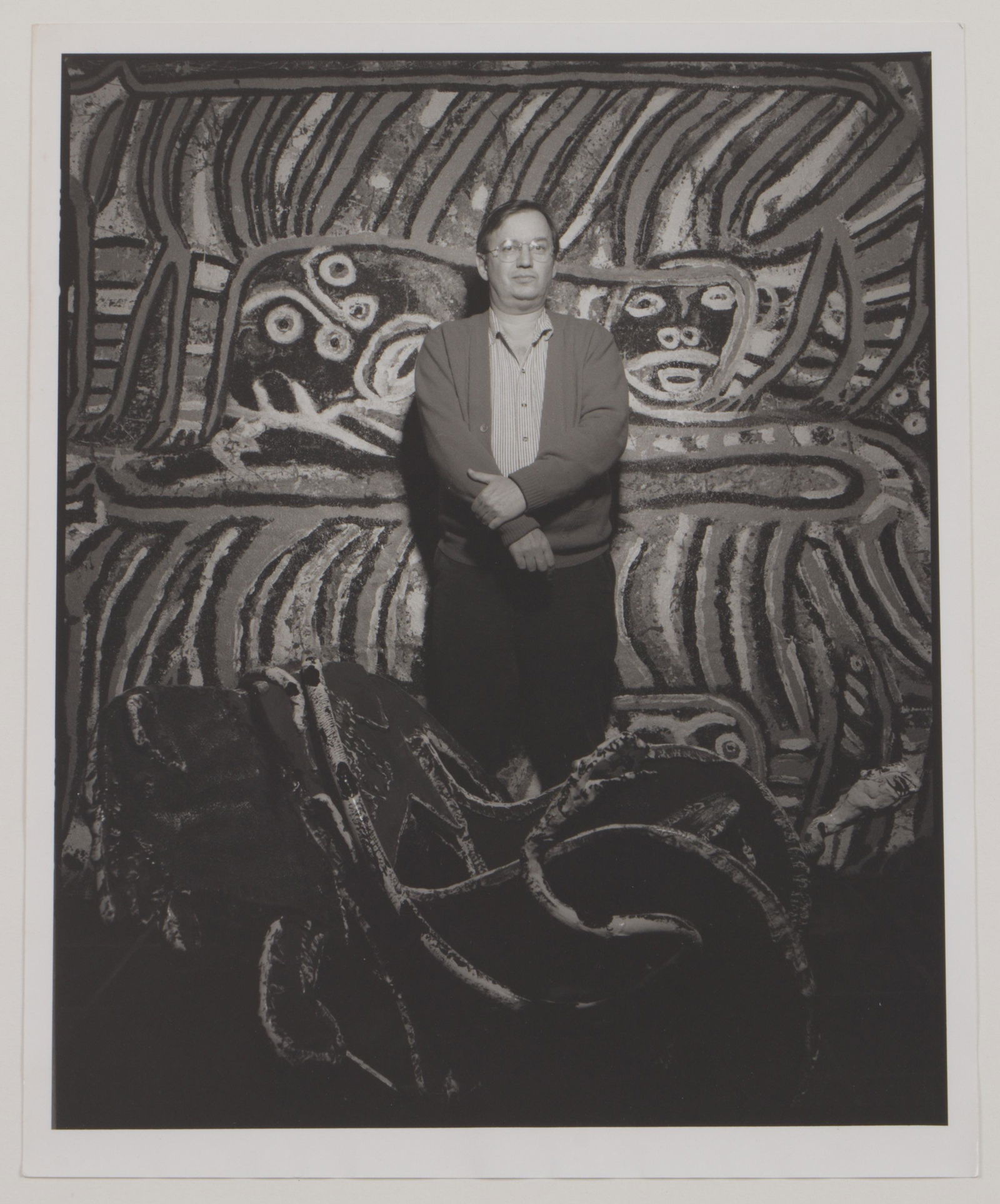 Andrew Eccles (20th c.) Portrait of Bill Arnett: Andrew Eccles (20th c.) Portrait of Bill Arnett (1939-2020), gelatin silver editorial proof photograph, circa 1990's. Unframed. Size: 10'' x 8'', 25 x 20 cm (sheet).