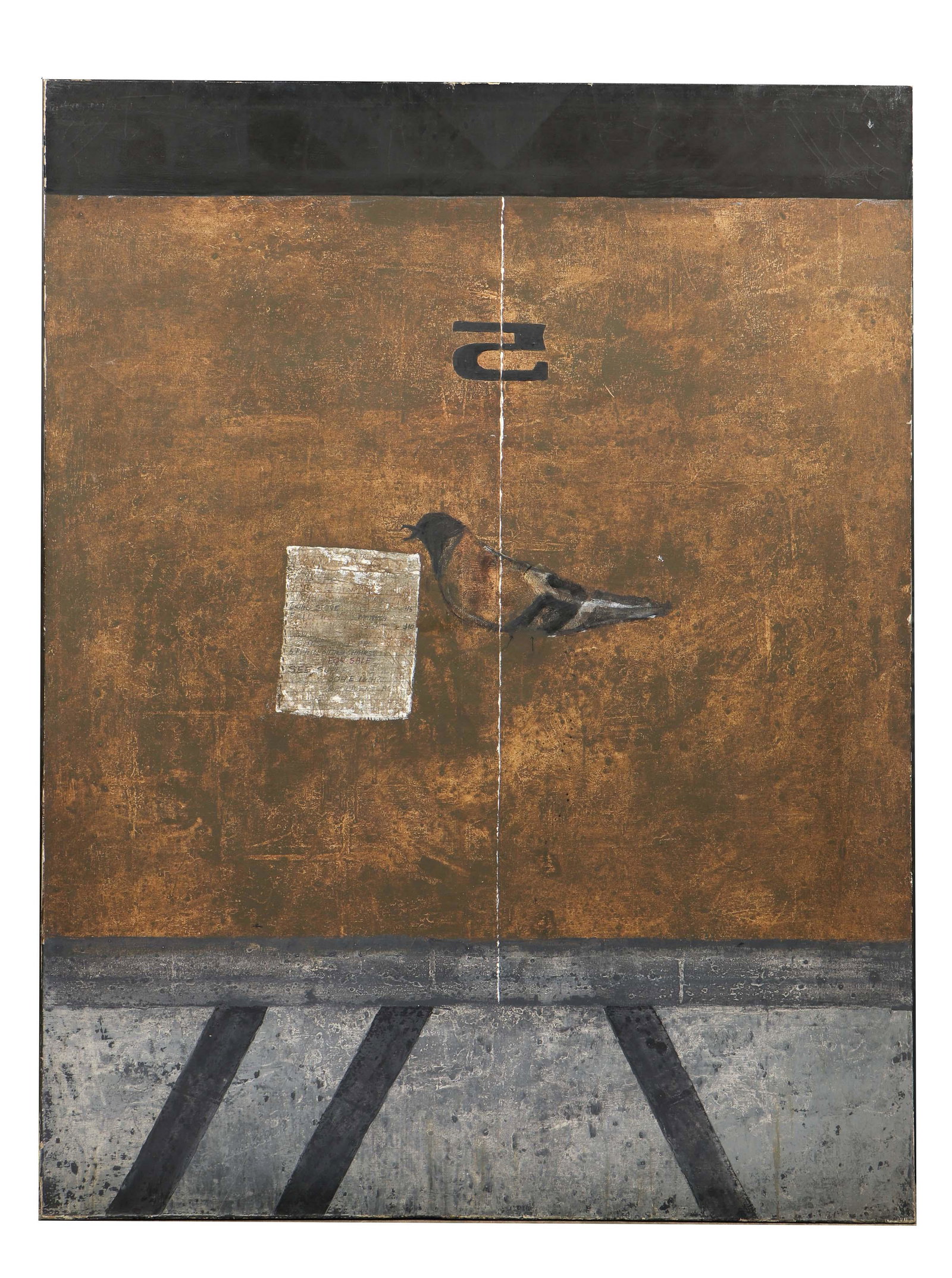 Steve Durkee (American, b.1938): Steve Durkee (American, b.1938) "#5," oil on canvas. Size: 92'' x 71.5'', 234 x 182 cm (stretcher). Size: 92'' x 71.5'', 234 x 182 cm (stretcher). Provenance: Collection of Allan Stone, New York.