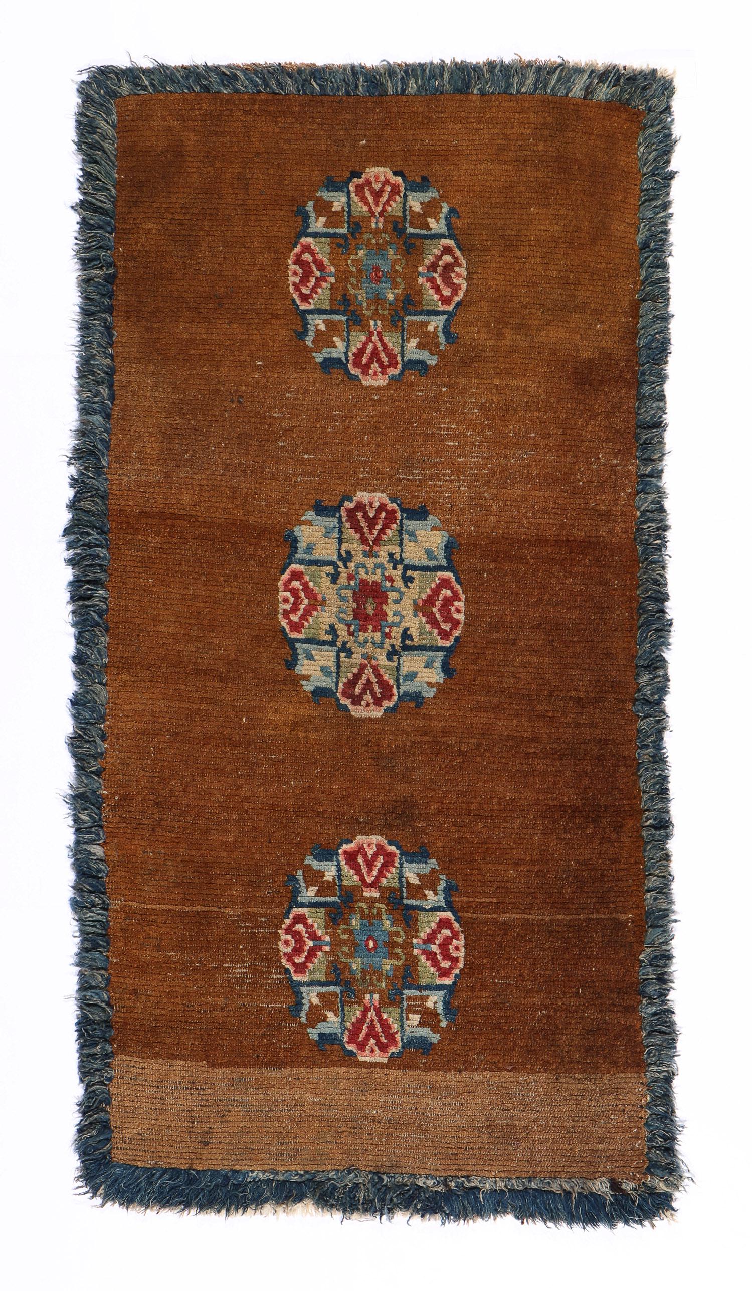 Three Medallion Bedding Rug, Tibet, Circa 1900, 2'5'' x (1 of 10)