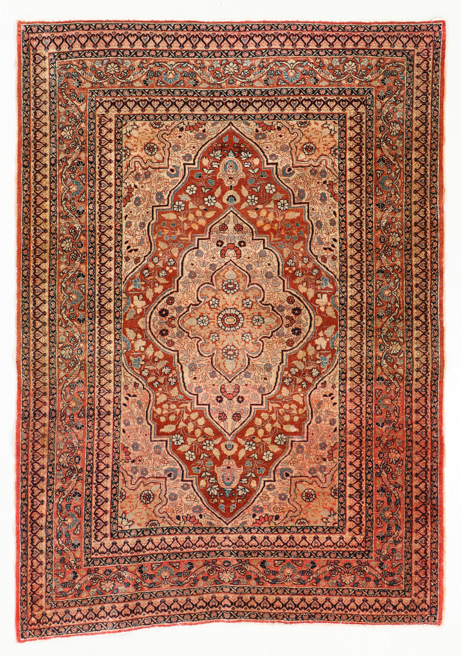 Tabriz Rug, Persia, Circa 1900, 4'1'' x 5'8'' (1 of 5)