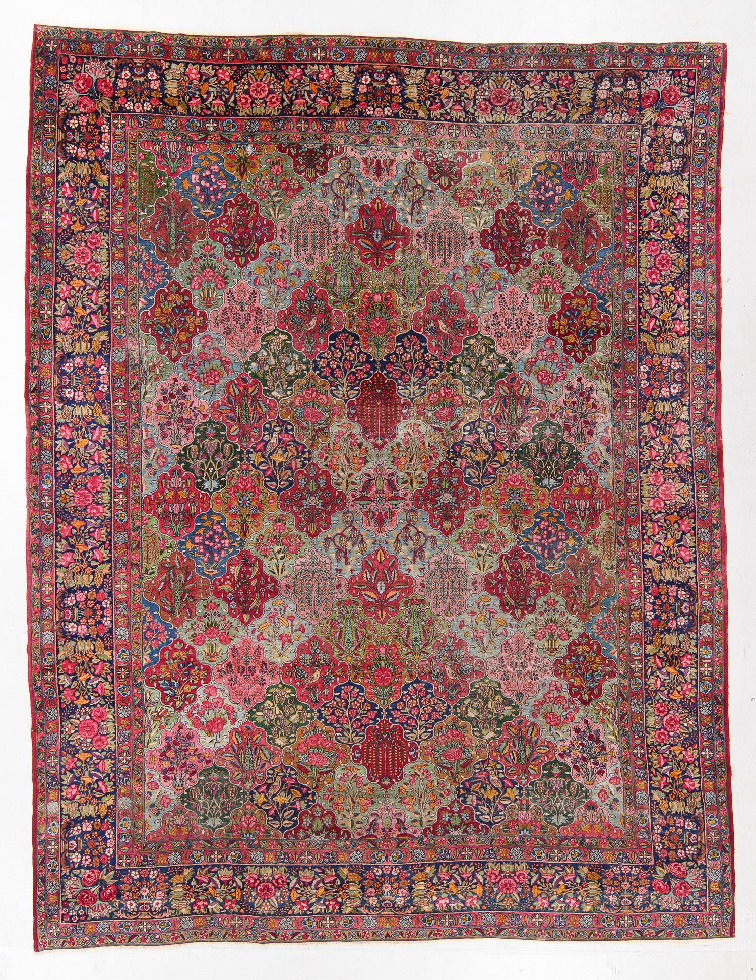 Fine Kerman Garden Rug, Persia, Circa 1900, 9'0'' x (1 of 5)