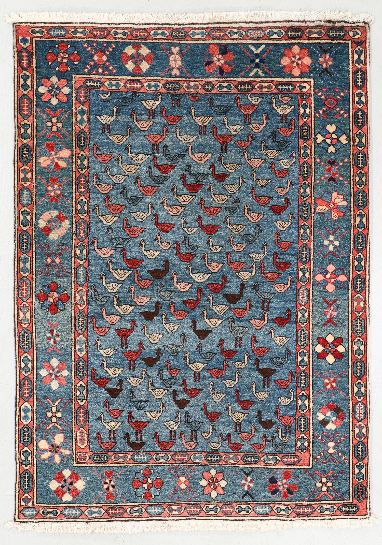 Vintage Azeri Folklife Rug, Turkey, 4'8'' x 6'8'' (1 of 5)