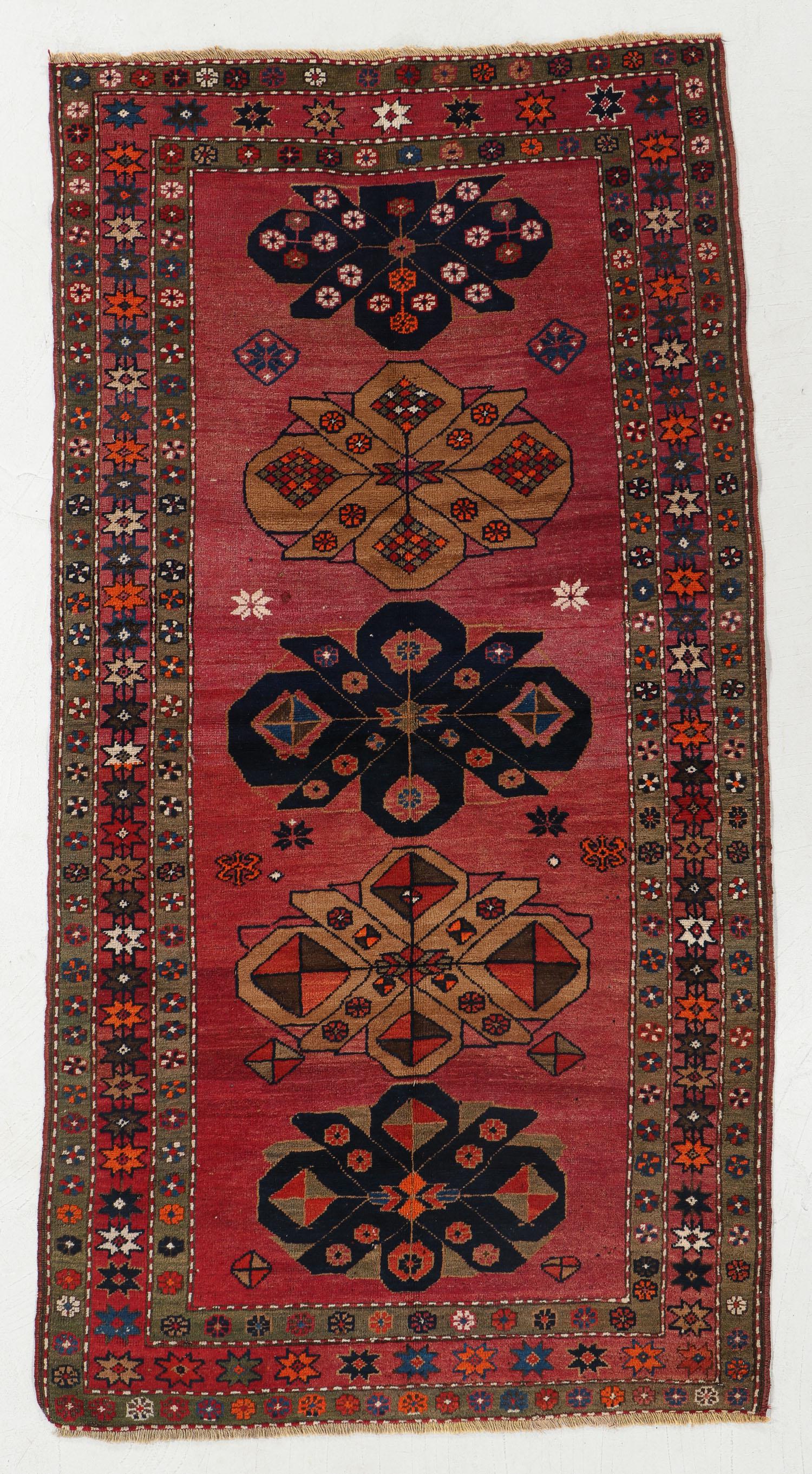 Kazak Rug, Caucasus, Circa 1930, 3'10'' x 7'8'' (1 of 4)