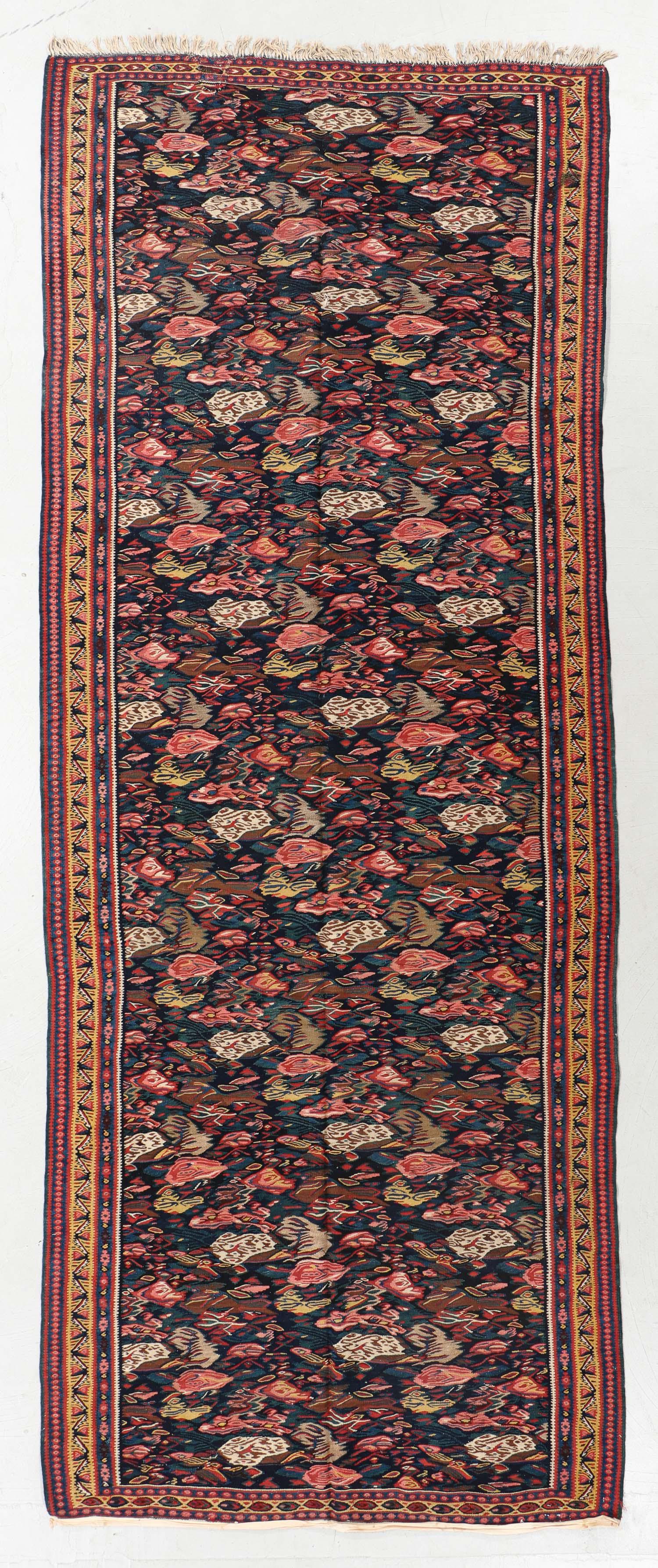 Large Bidjar Kilim, Persia, Early 20th C., 5'0'' x (1 of 6)