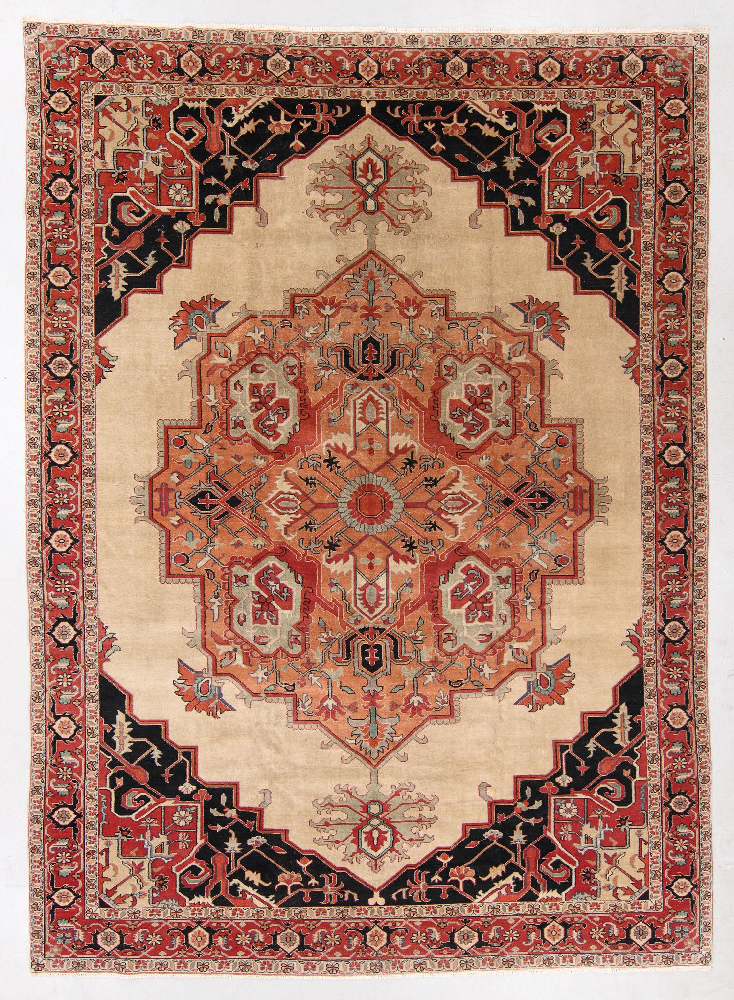 Vintage Serapi Style Rug, India, 9'11'' x 13'10'' (1 of 5)