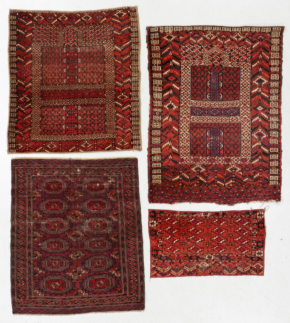 Four Antique Turkmen Rugs (1 of 10)