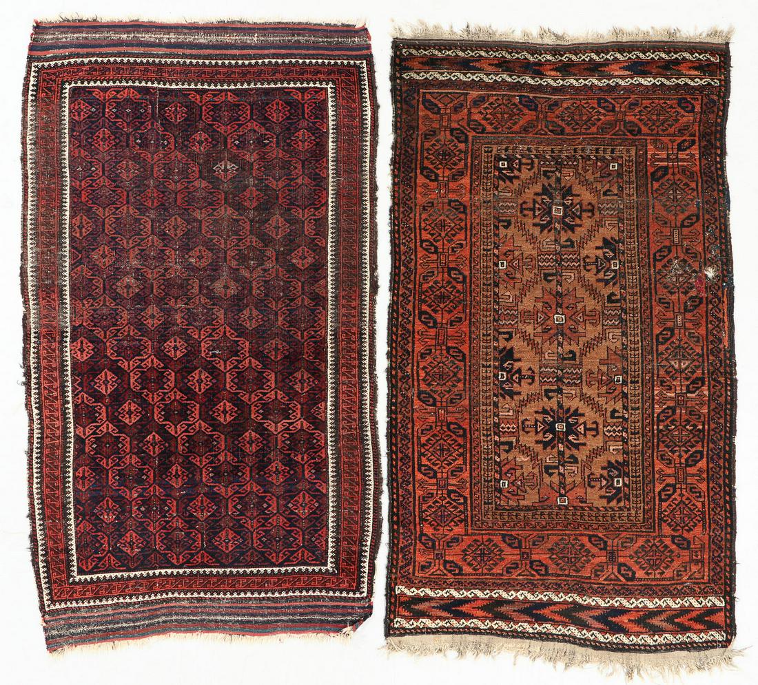 Two Antique Beluch Rugs, Afghanistan, Late 19th C. (1 of 8)