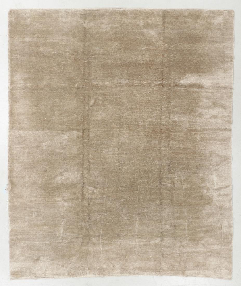 Modern Plain Silk and Wool Tweed 150 Knot Nepal Carpet (1 of 5)