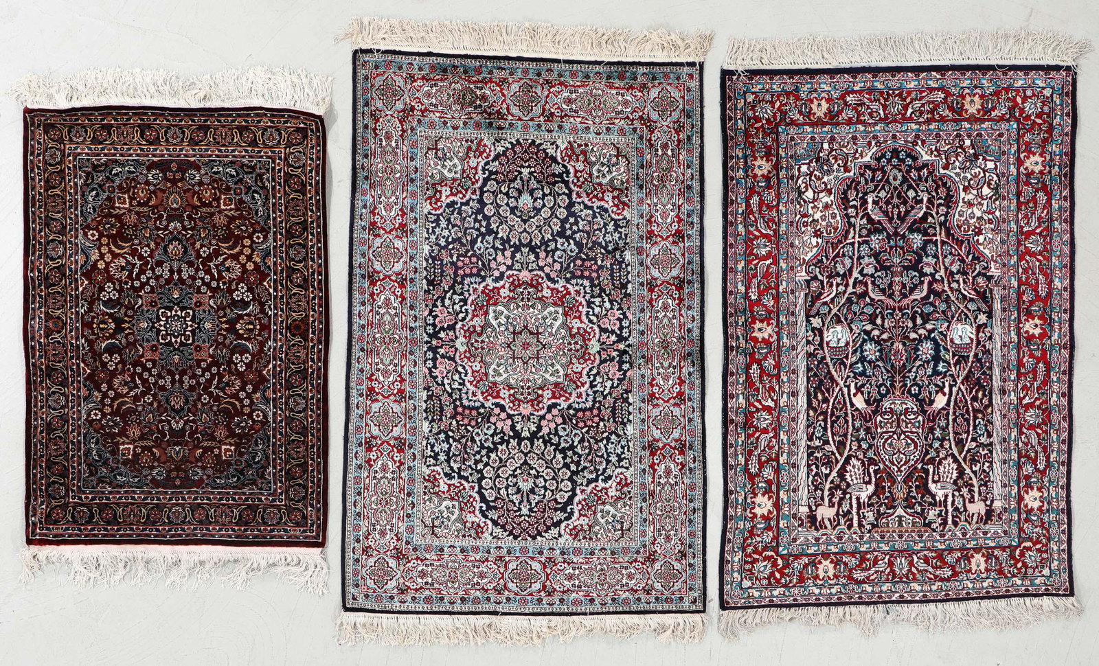 Three Finely Knotted Small Rugs, India (1 of 9)