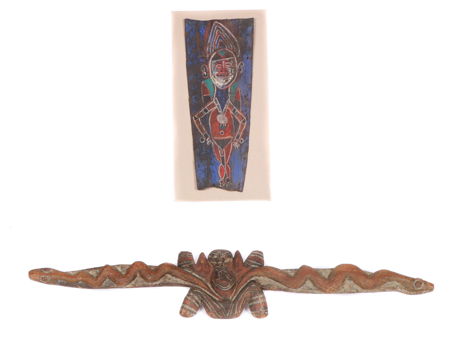 2 Abelam People's  Men's Cult House Panels, PNG (1 of 4)