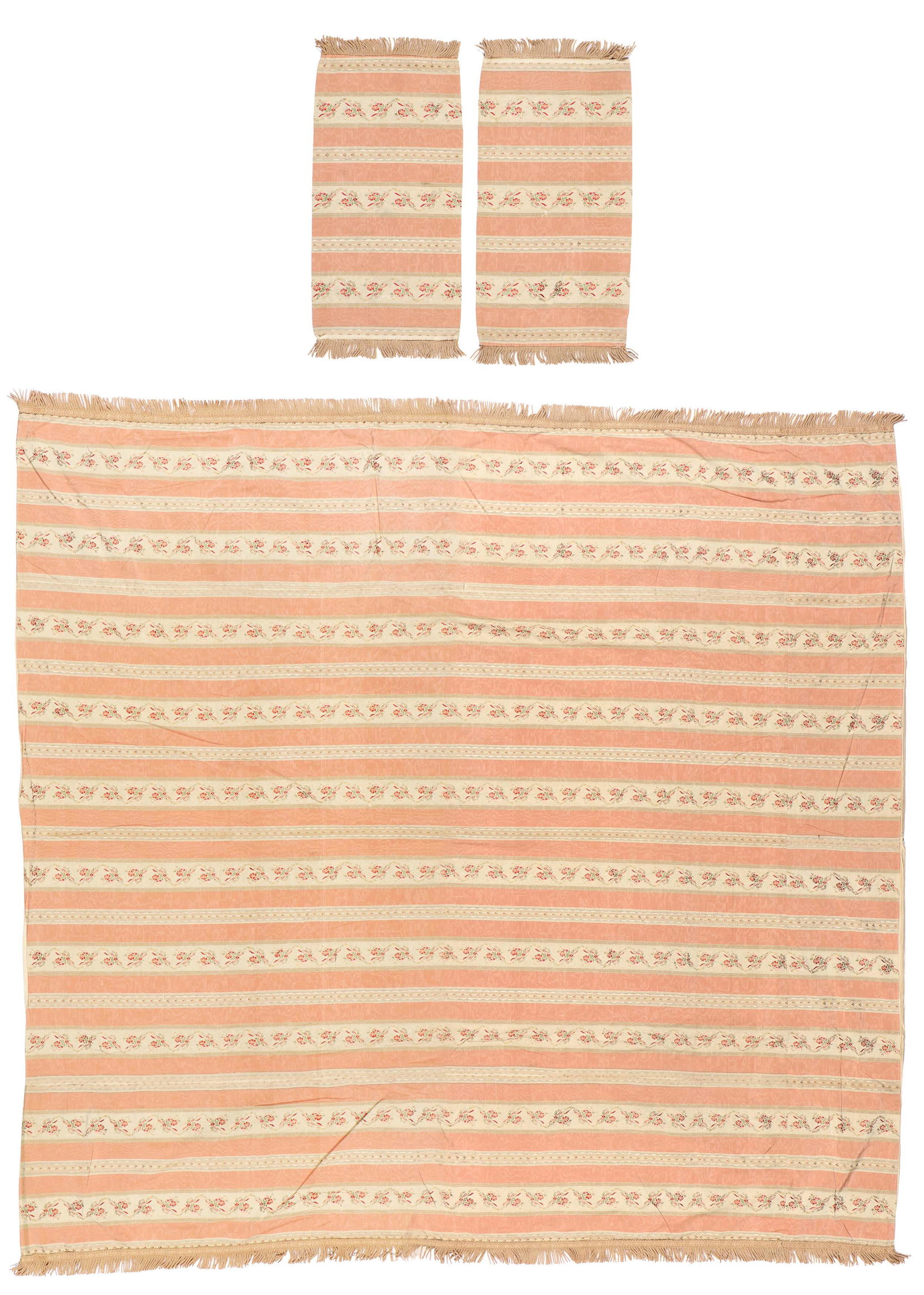 Antique French Silk Blanket and Pillow Cases (1 of 8)