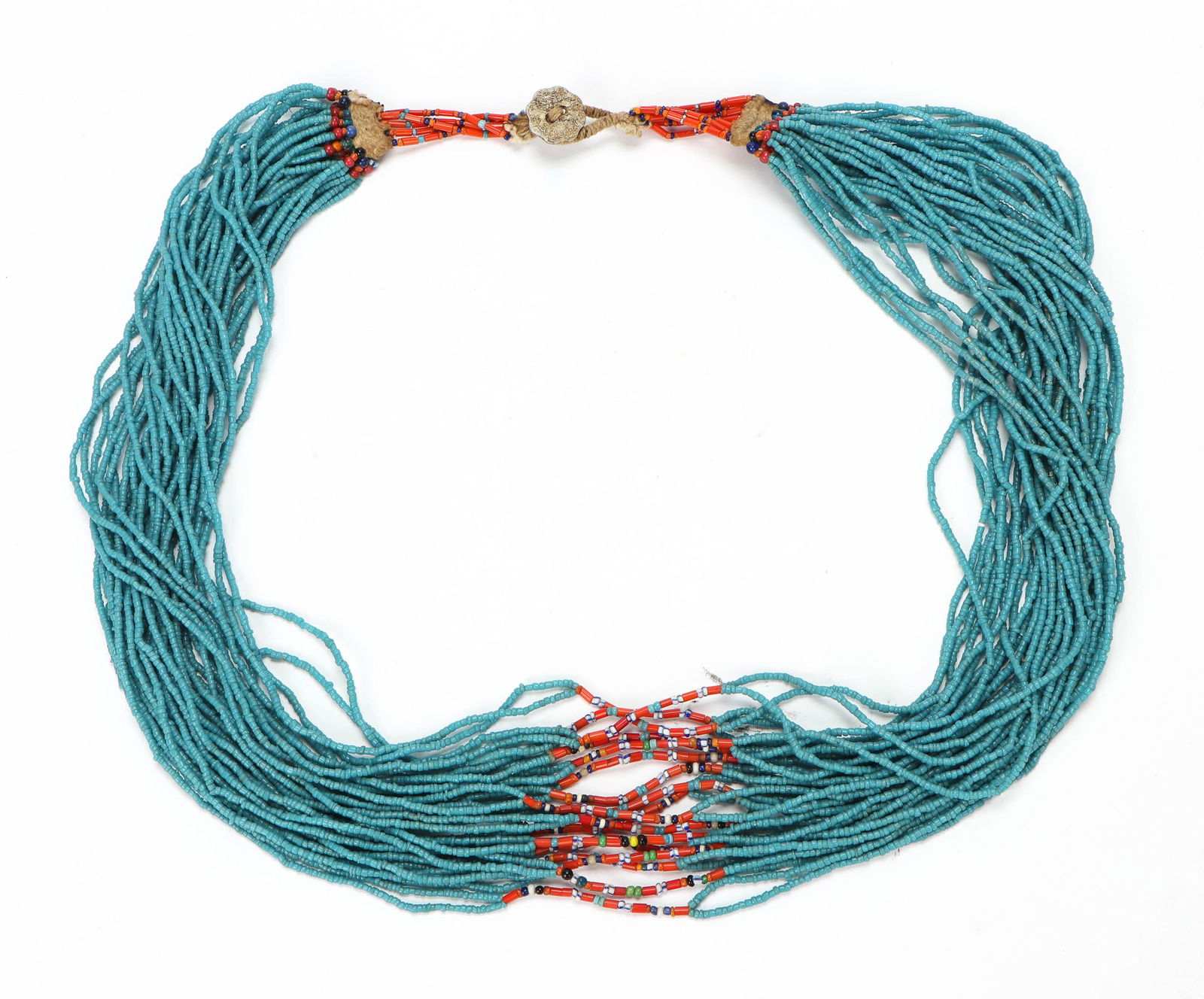 Konyak Naga Turquoise "Royal" Glass Trade Bead Necklace (1 of 5)