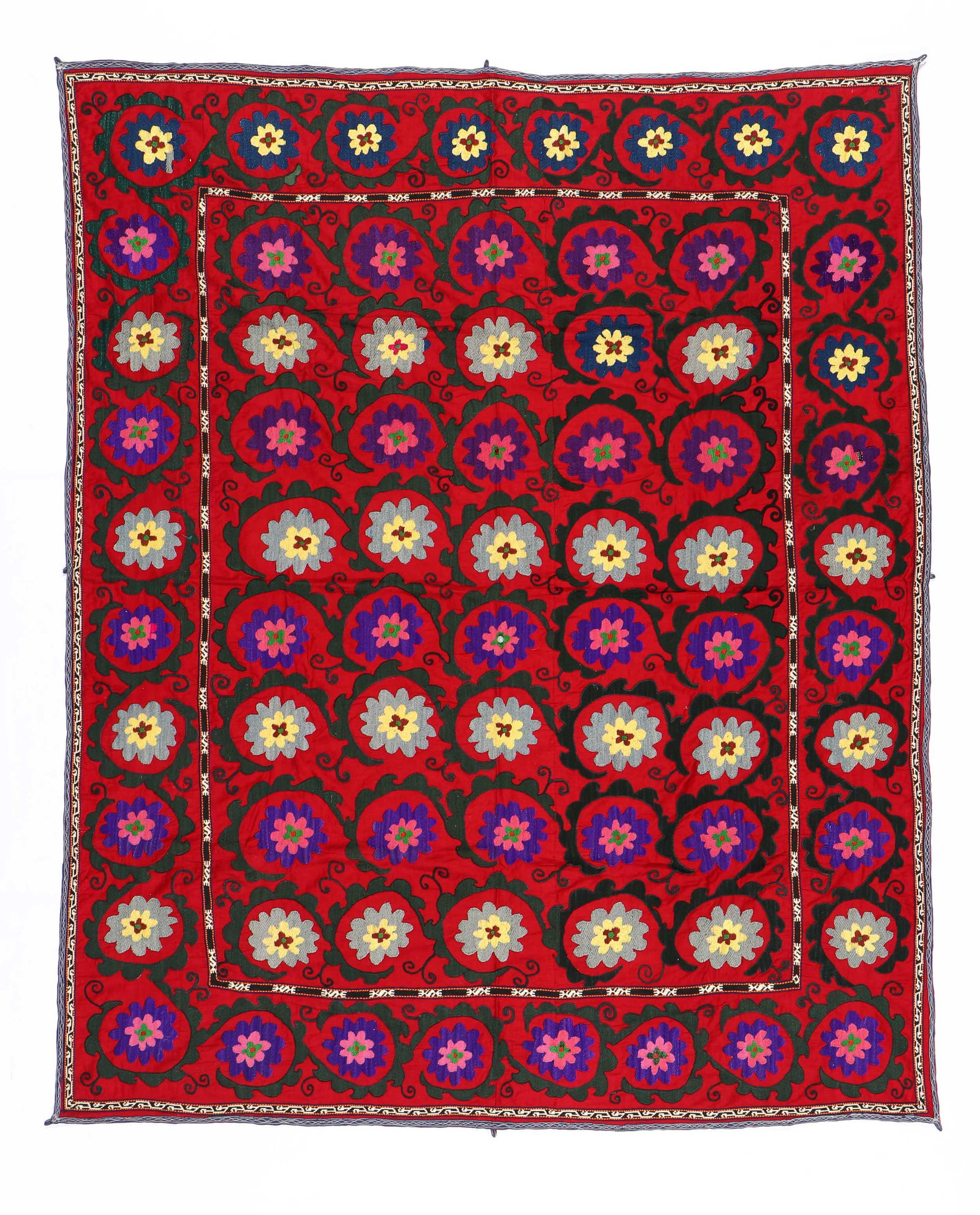 Central Asian Suzani, Mid 20th C. (1 of 9)