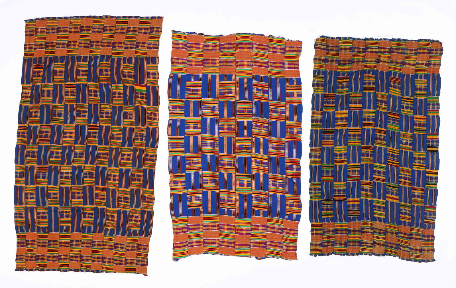 3 Ashanti Kente Cloths, Ghana, Mid/Late 20th c (1 of 9)