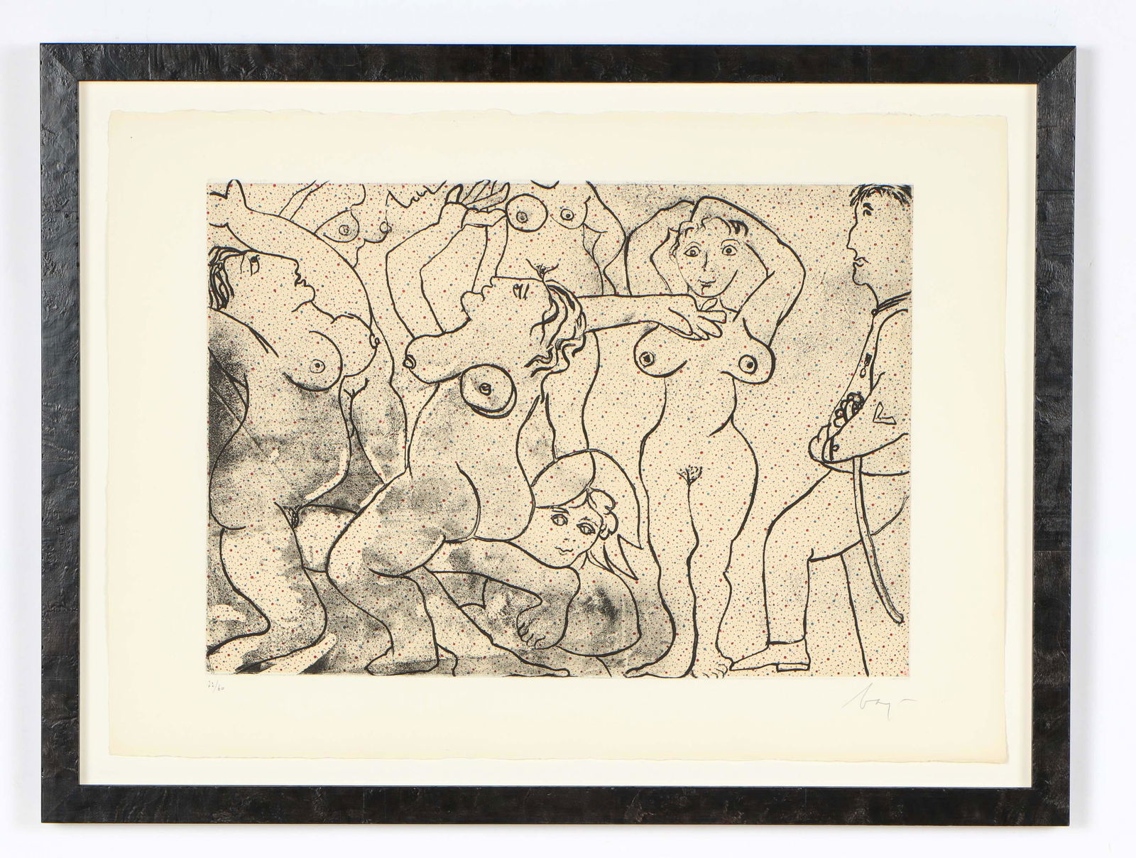 Enrico Baj (Italian 1924-2003) "Bacchanal," c. 1970 (1 of 3)