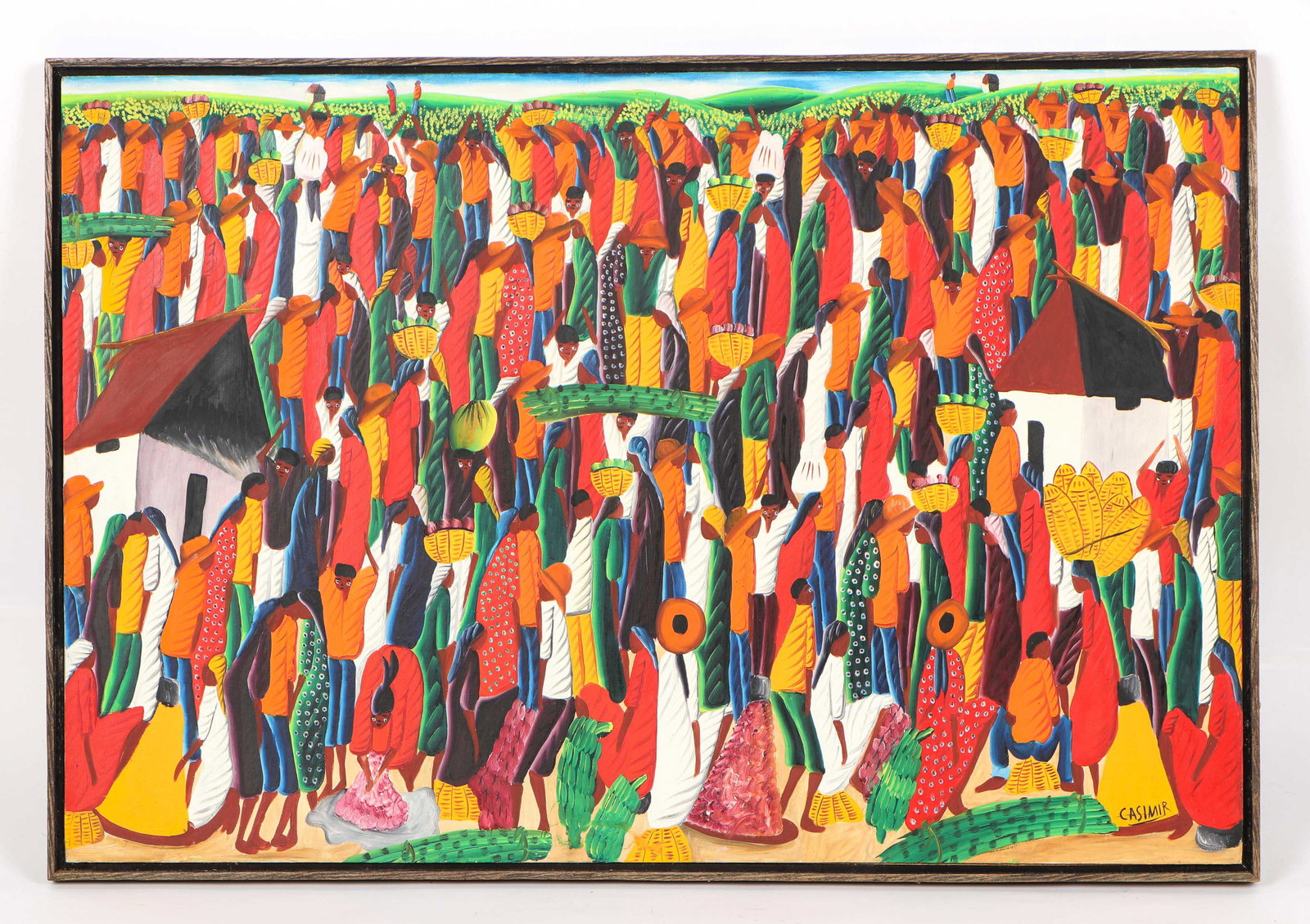 Laurent Casimir (Haitian, 1928-1990) Market Scene (1 of 3)