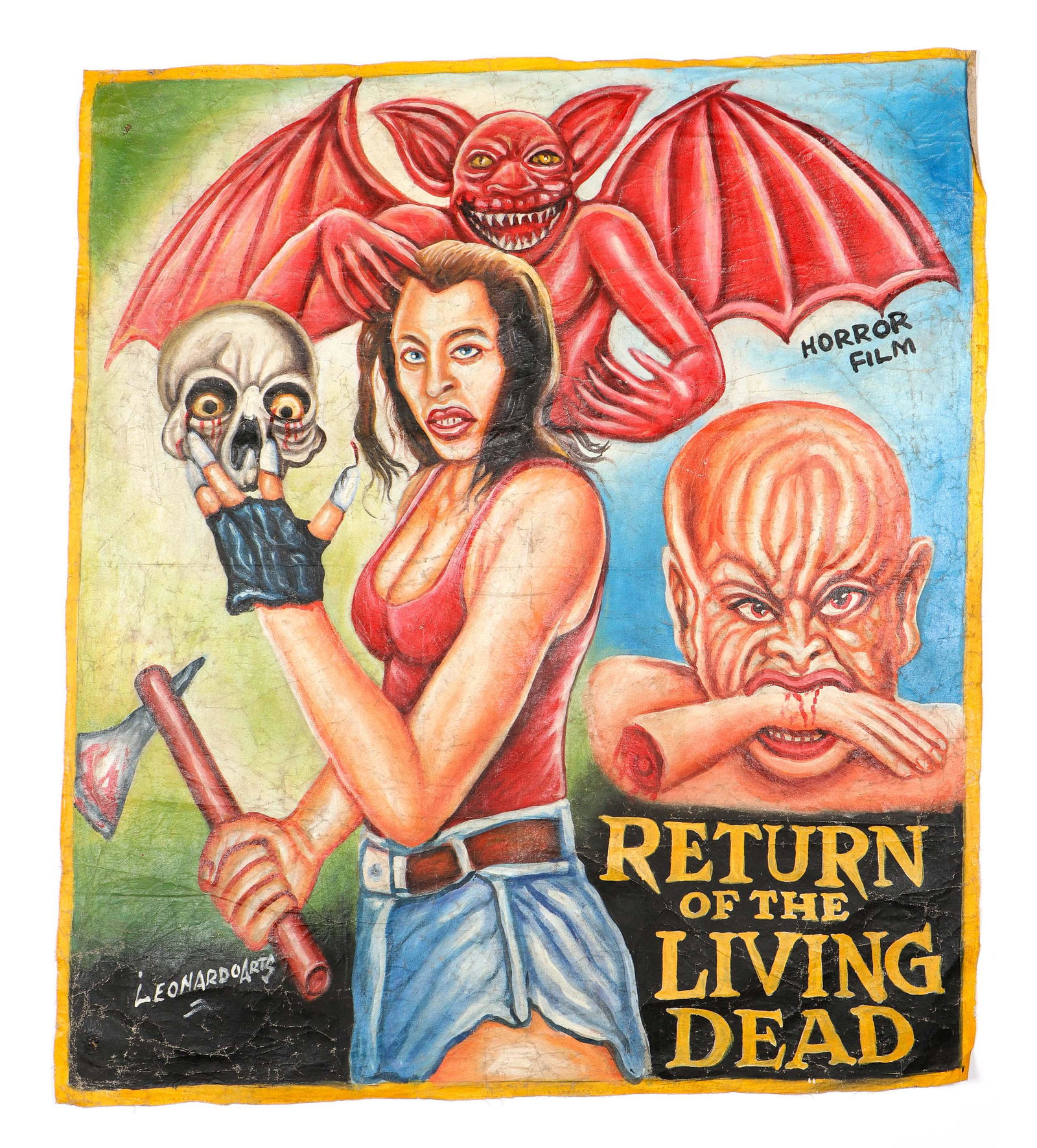 African Folk Painted Cinema Poster, Ghana (1 of 3)